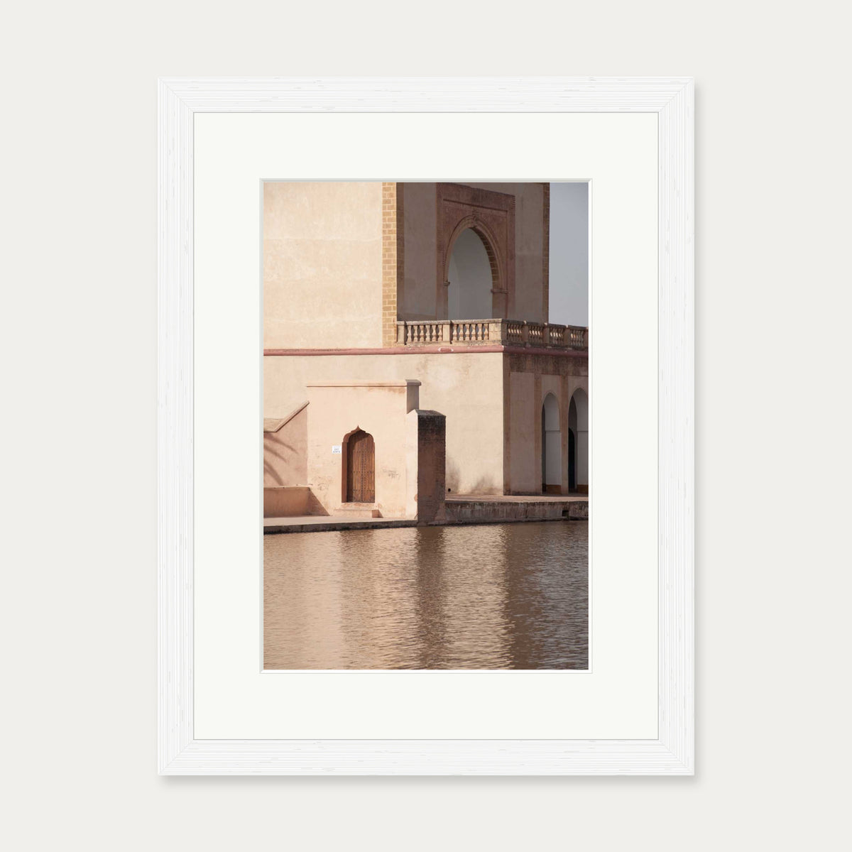 Morocco Architecture Poster — 30 x 40 cm — White Frame