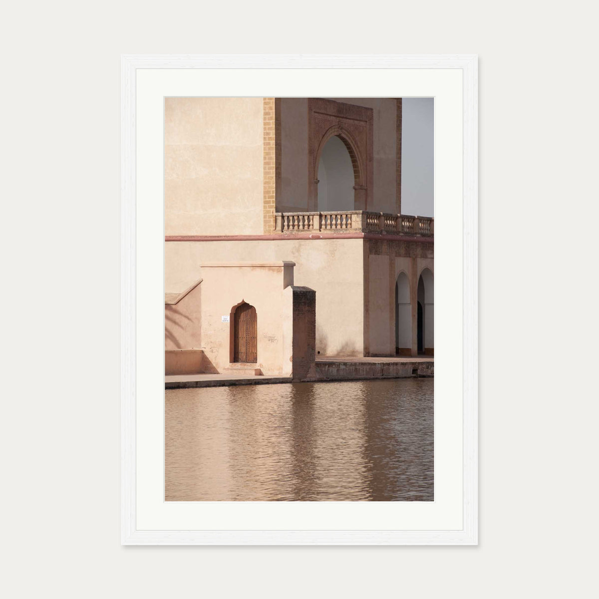 Morocco Architecture Poster — 50 x 70 cm — White Frame