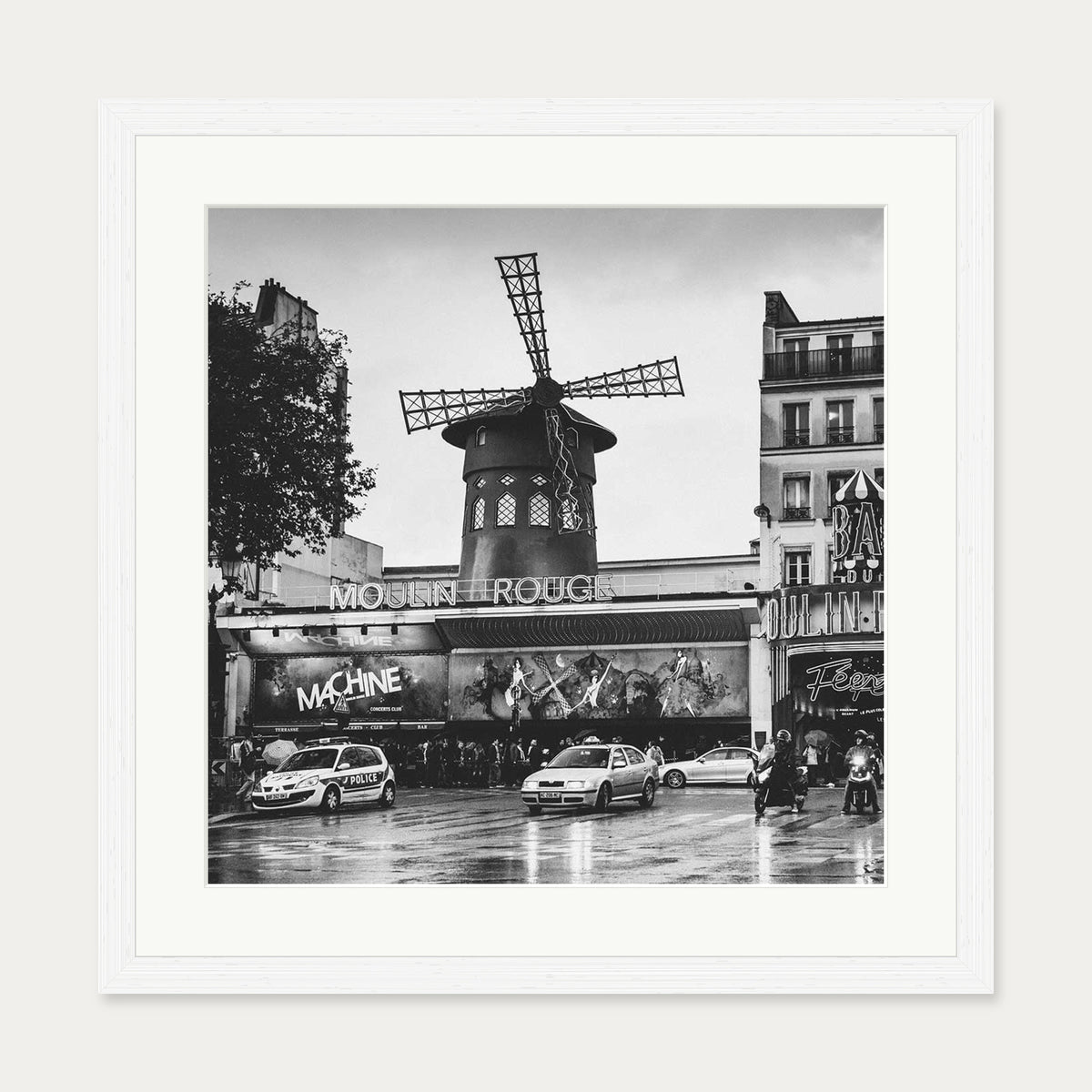 Moulin Rouge Framed Art Print — 50 x 50 cm — White Frame
