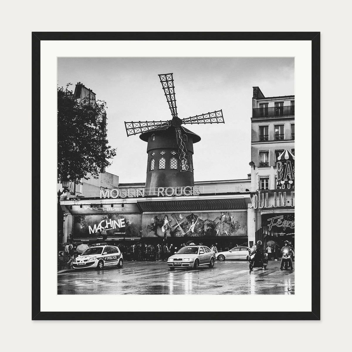 Moulin Rouge Framed Art Print — 70 x 70 cm — Black Frame