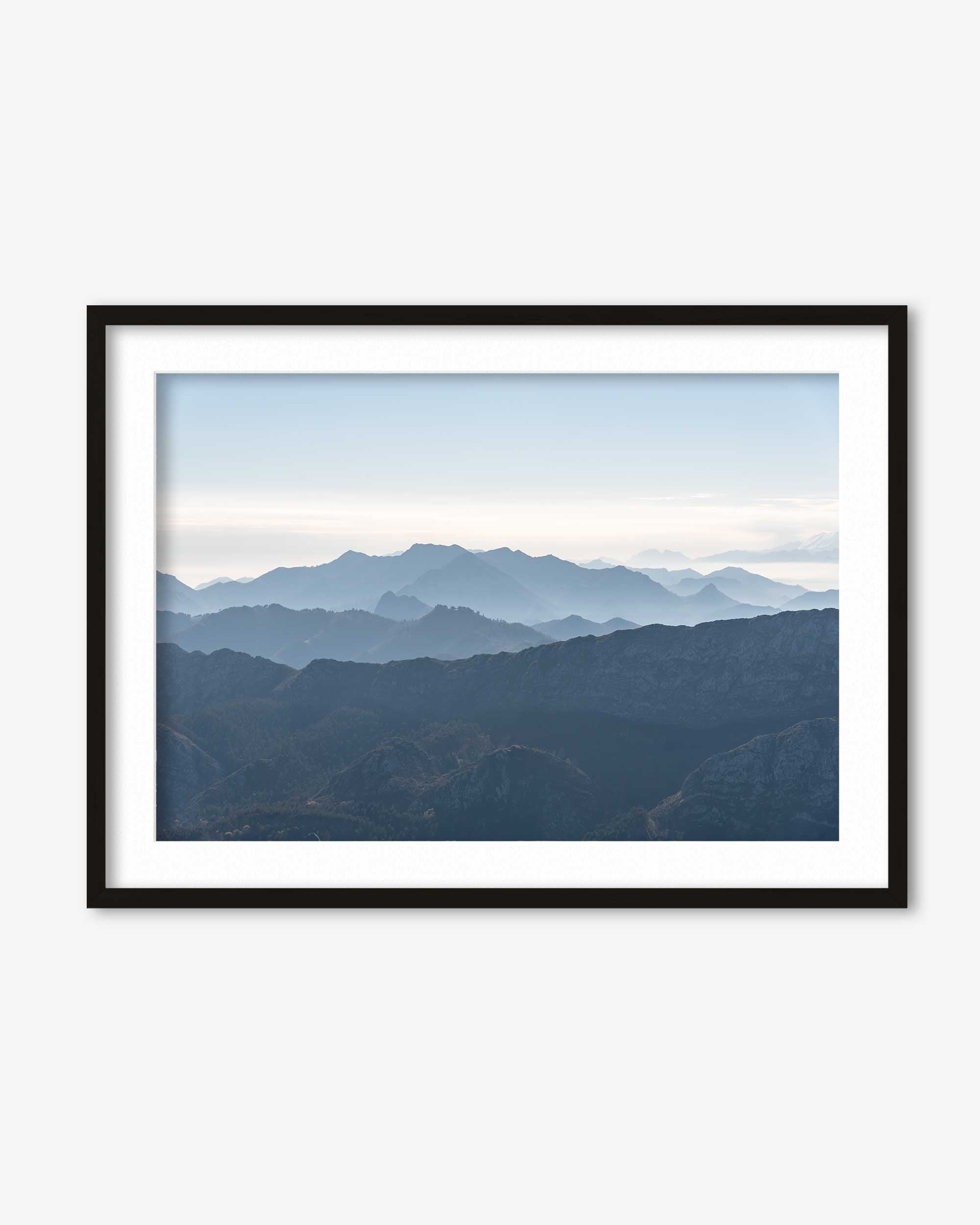 Mountain Range Blue Art Print