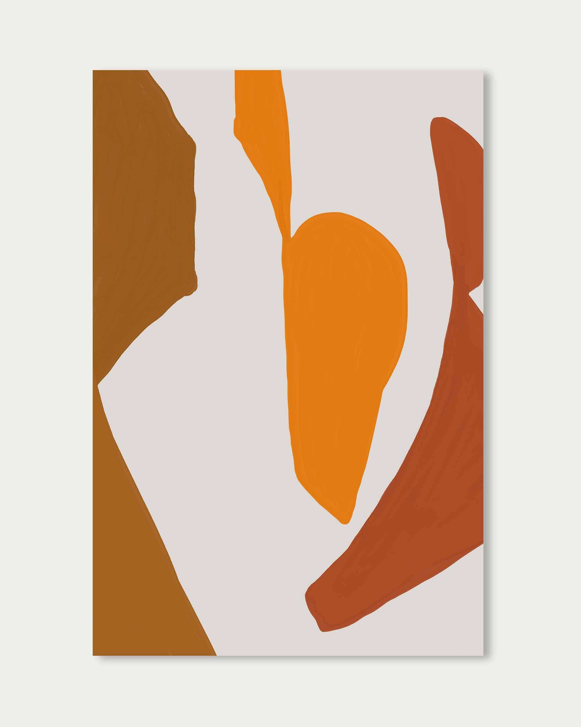 Orange Abstract Pattern Wall Art