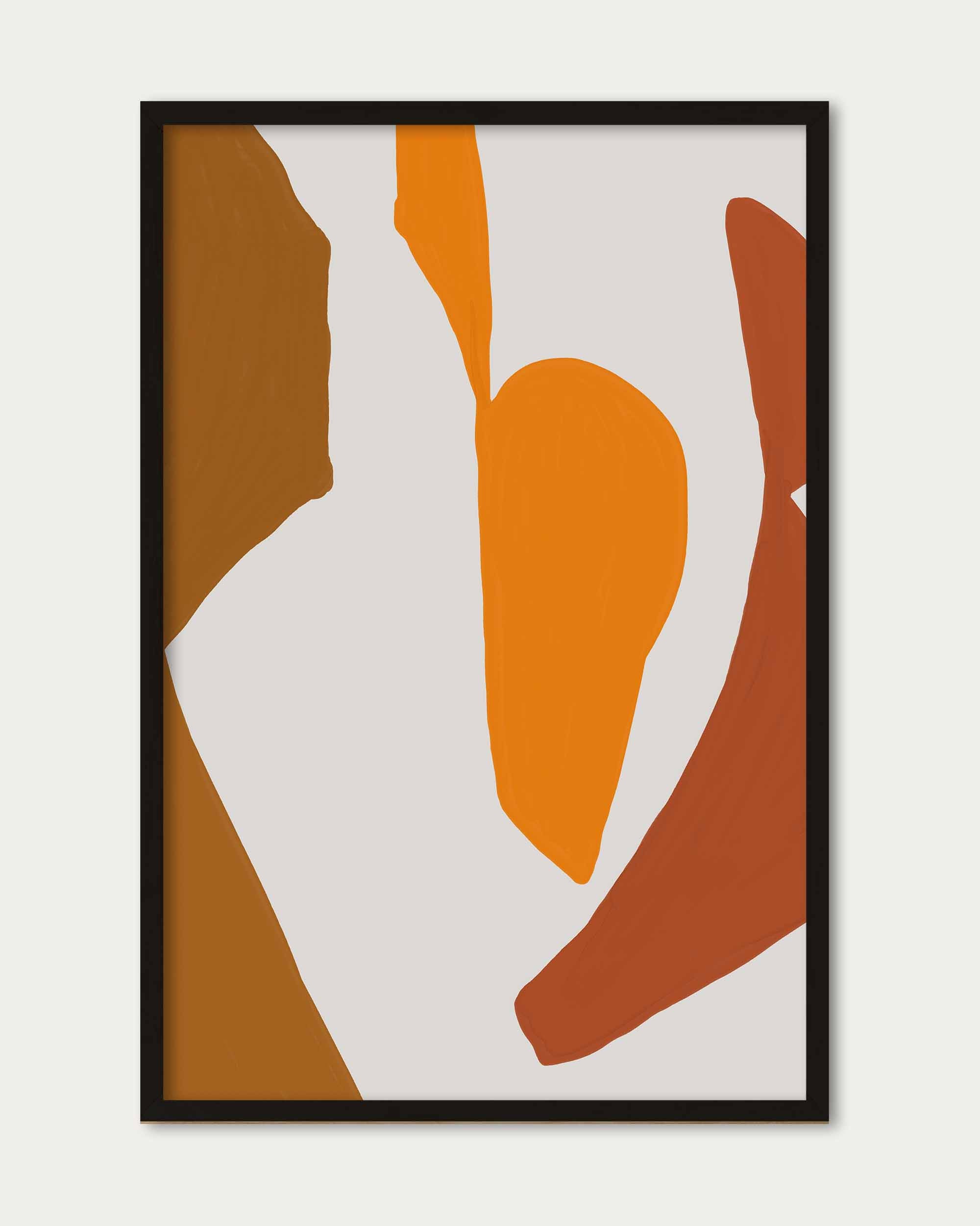 Orange Abstract Pattern Wall Art