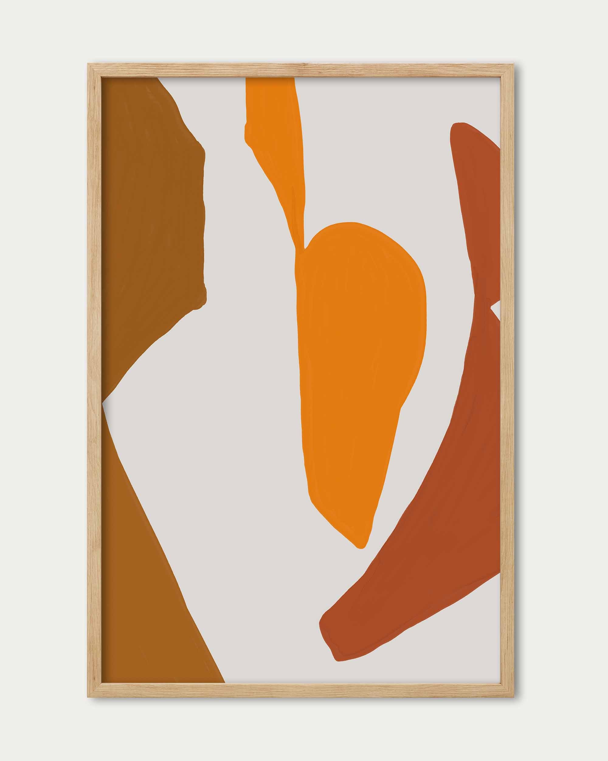 Orange Abstract Pattern Wall Art
