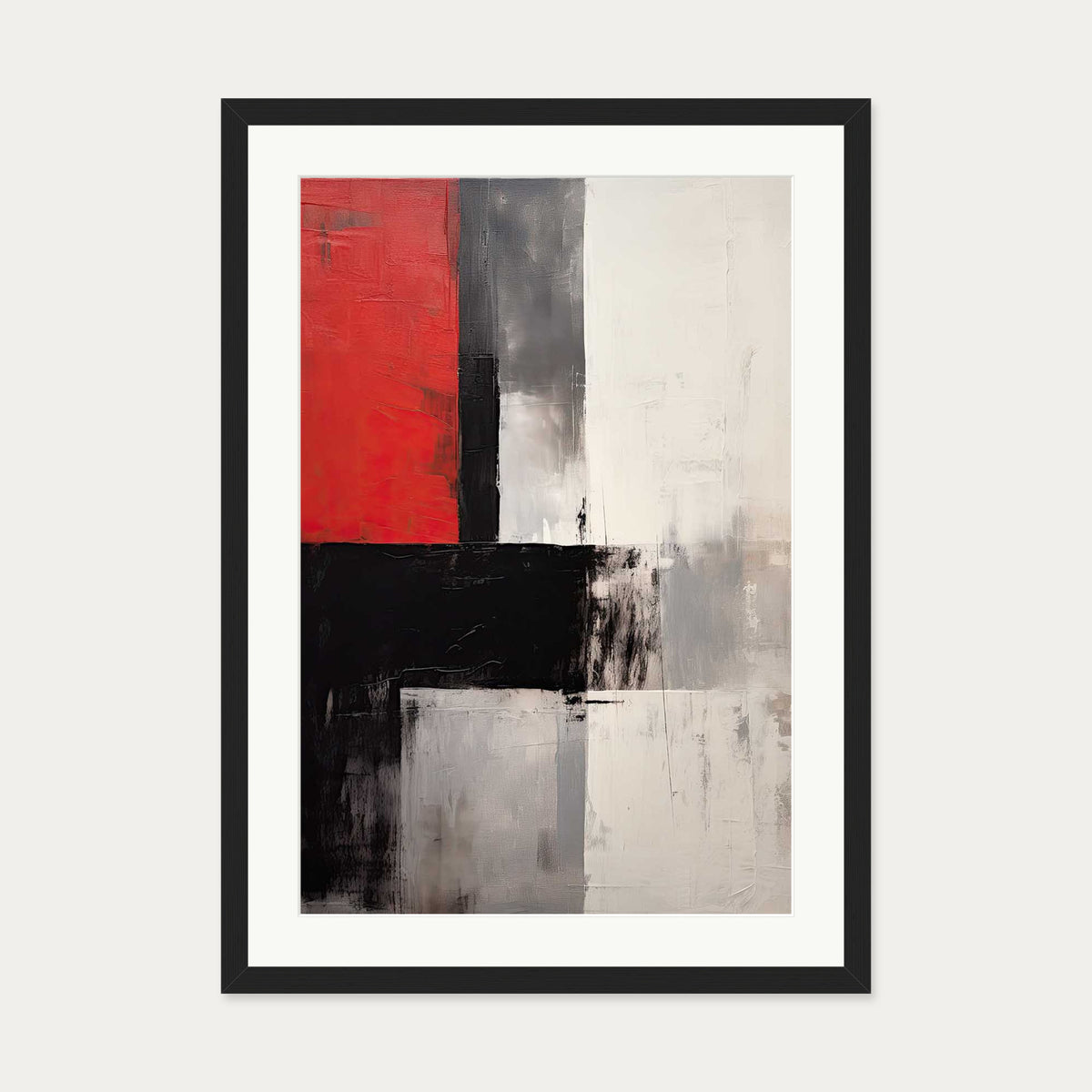 Mysterious Red Art Print — 50 x 70 cm — Black Frame