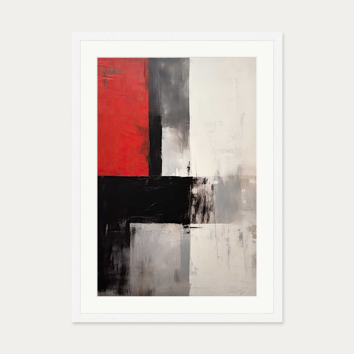 Mysterious Red Art Print — 50 x 70 cm — White Frame