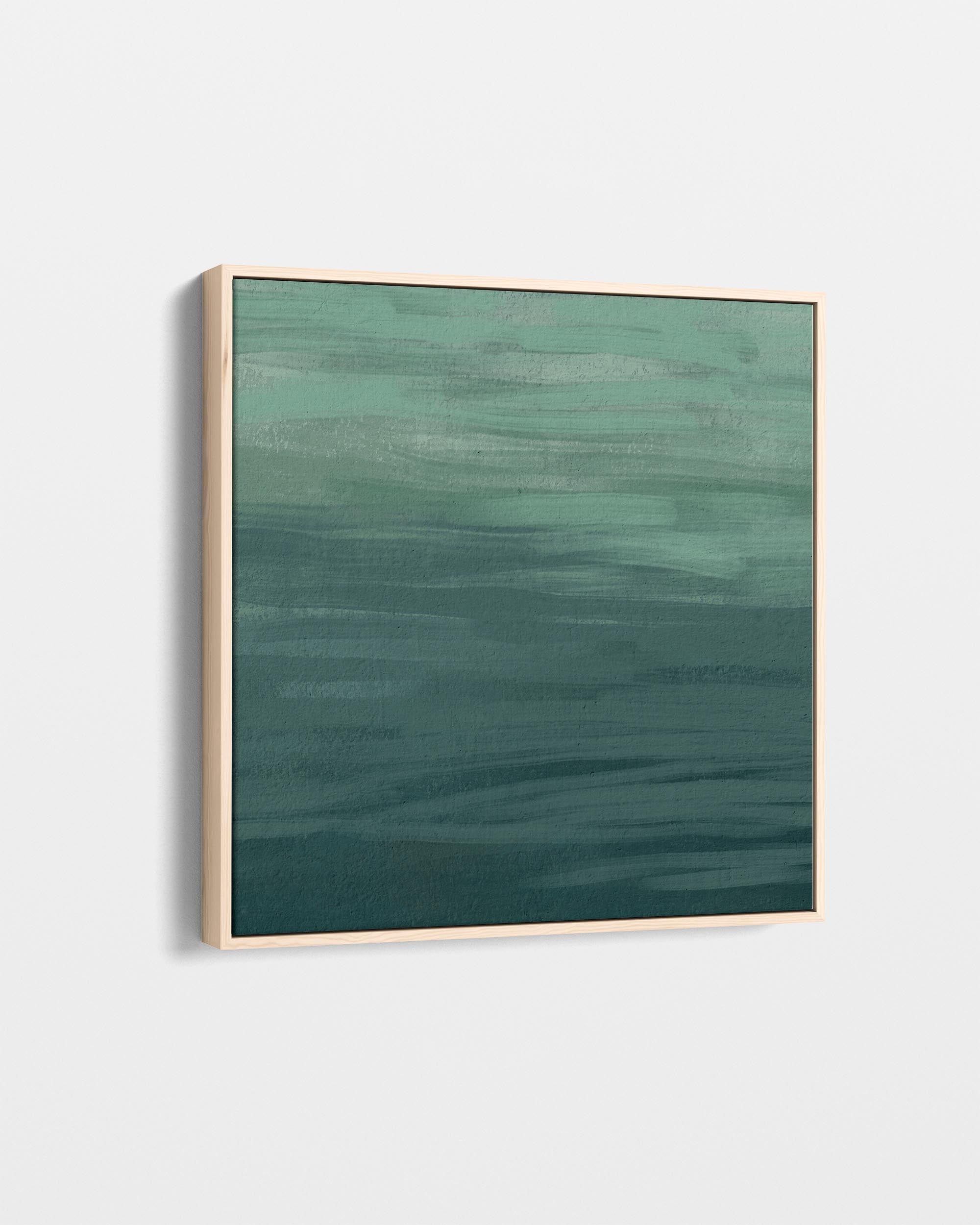 Serene Green Abstract Canvas Art