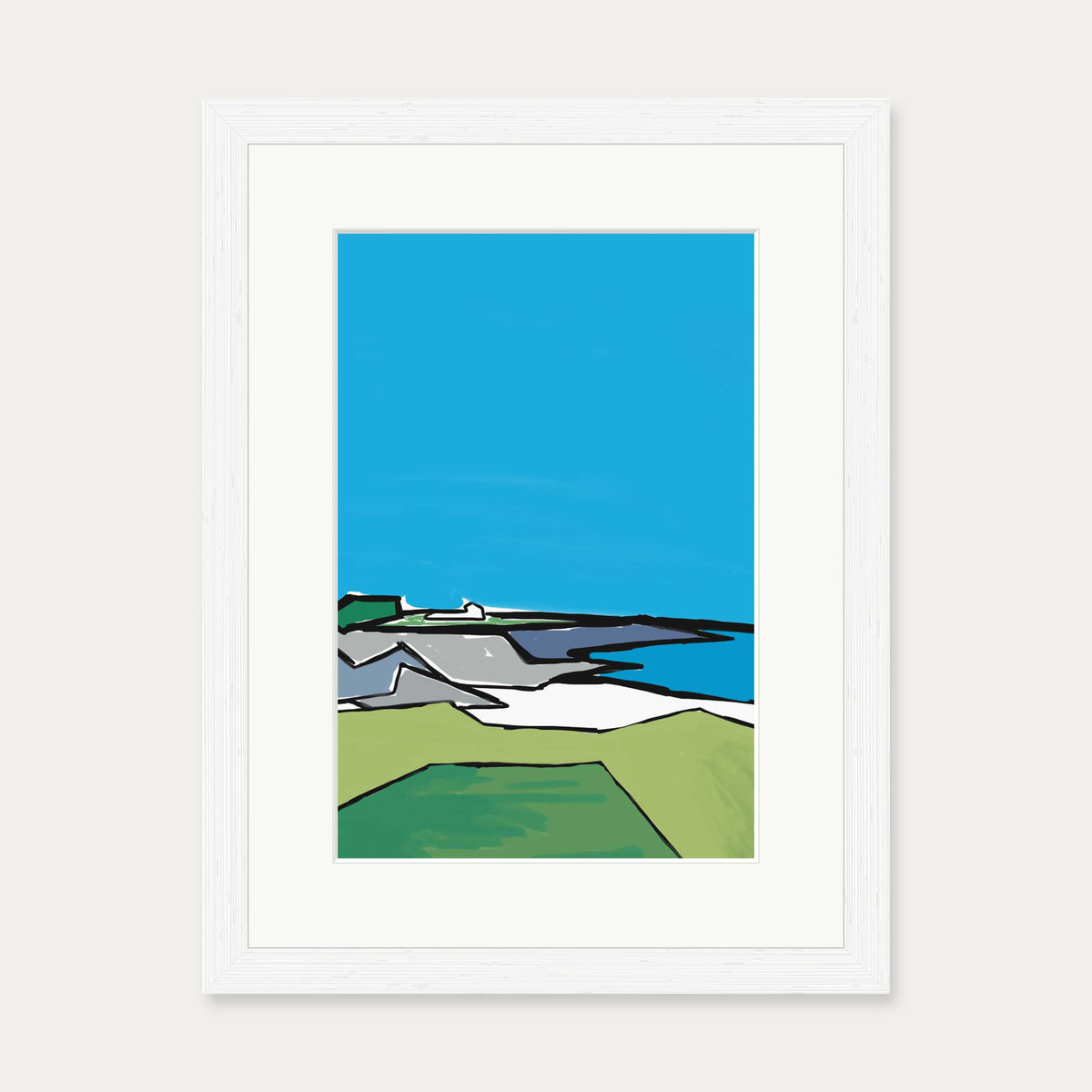 Nature Illustration Art Print — 30 x 40 cm — White Frame