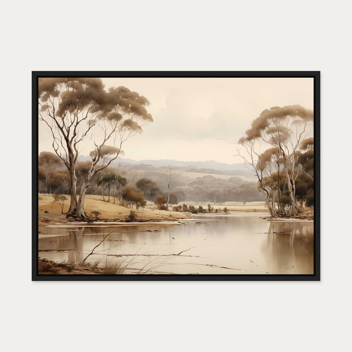 Nature's Whisper Canvas Art — 50 x 70 cm — Black Frame