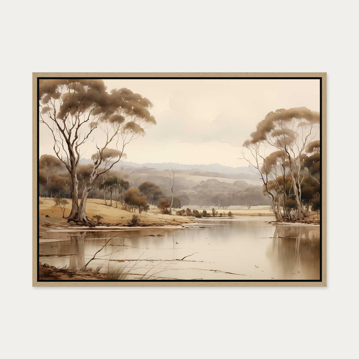 Nature's Whisper Canvas Art — 50 x 70 cm — Oak Frame