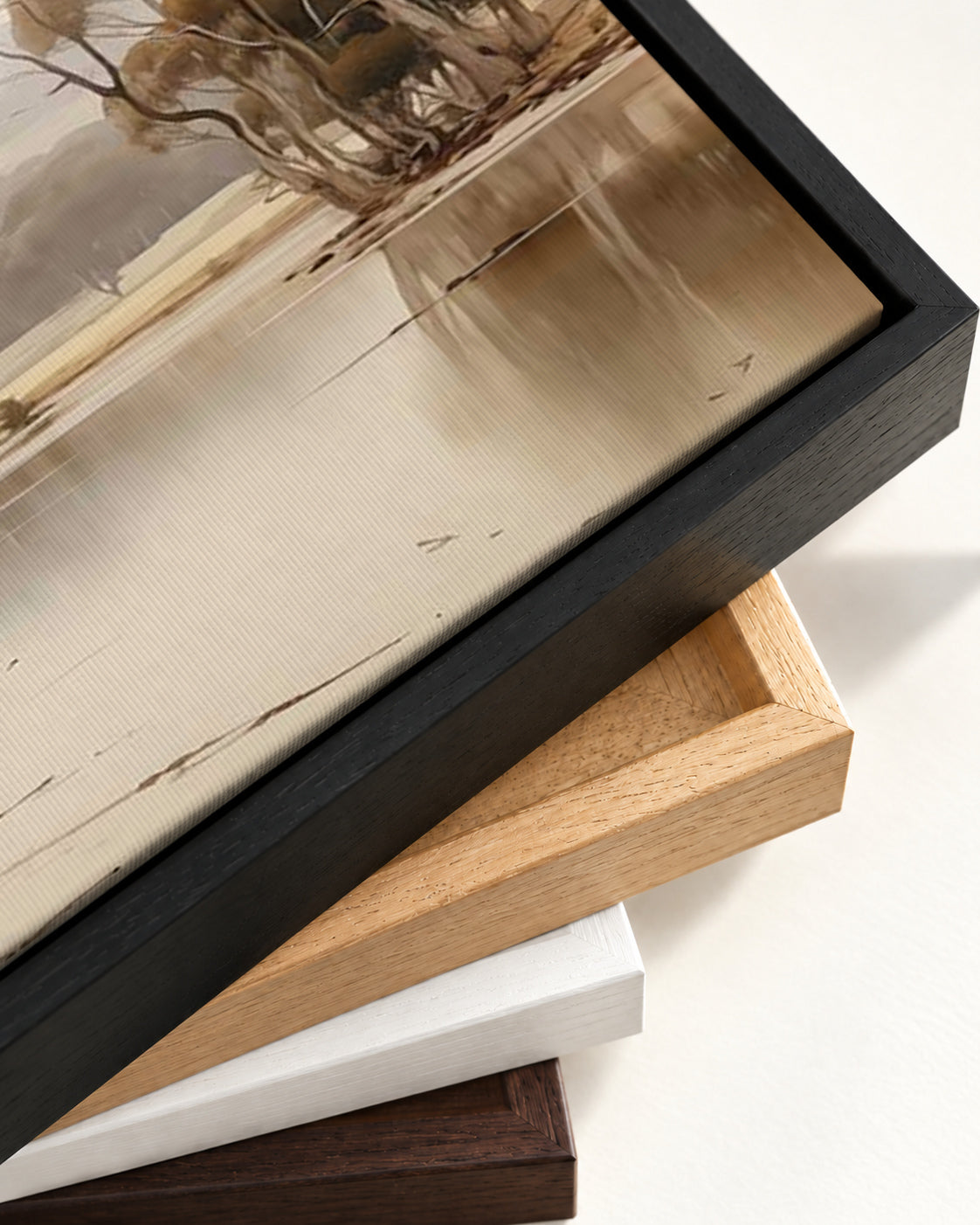 Nature's Whisper Canvas Art — framed canvas corner and wrapped canvas detail