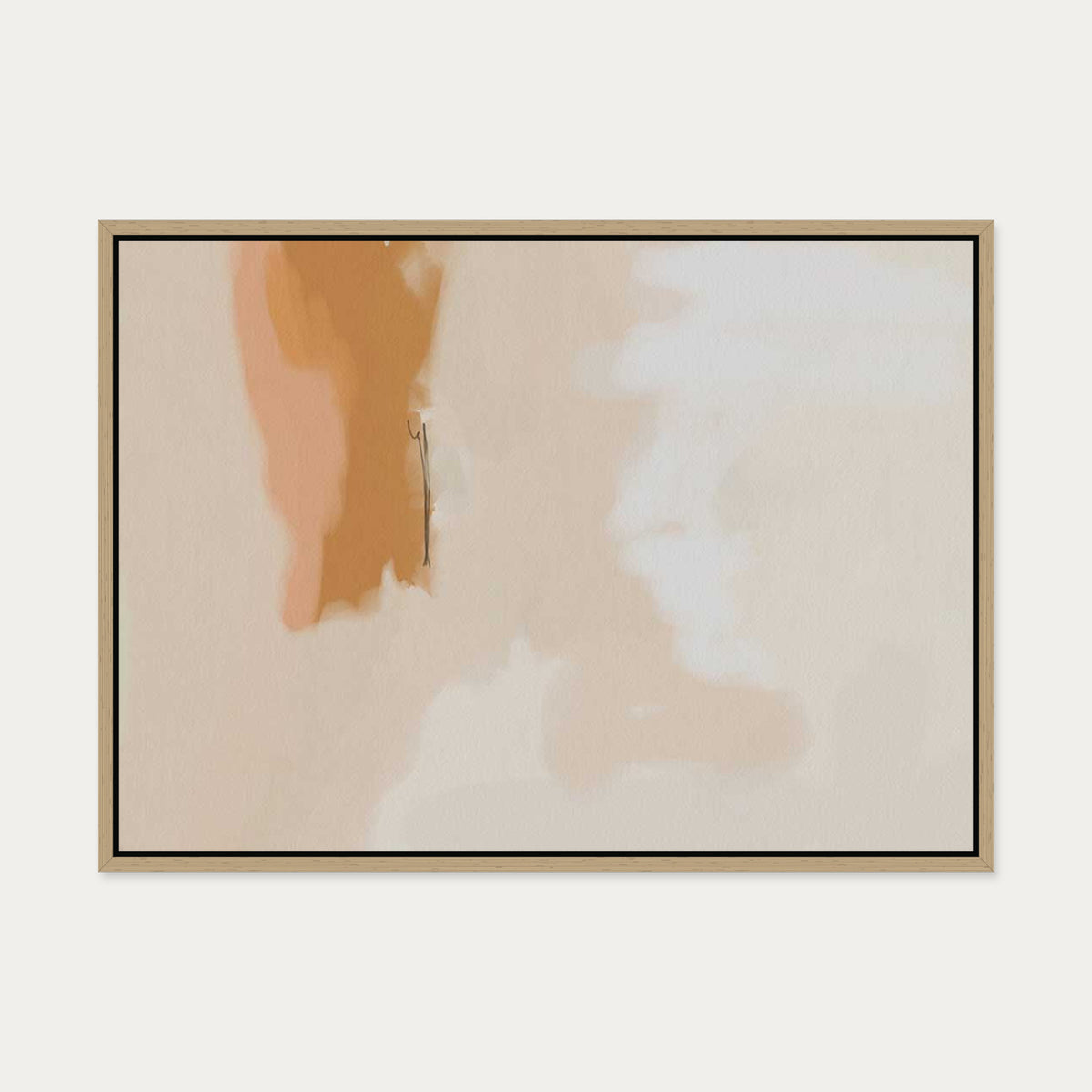 Neutral Blush Canvas Art — 50 x 70 cm — Oak Frame