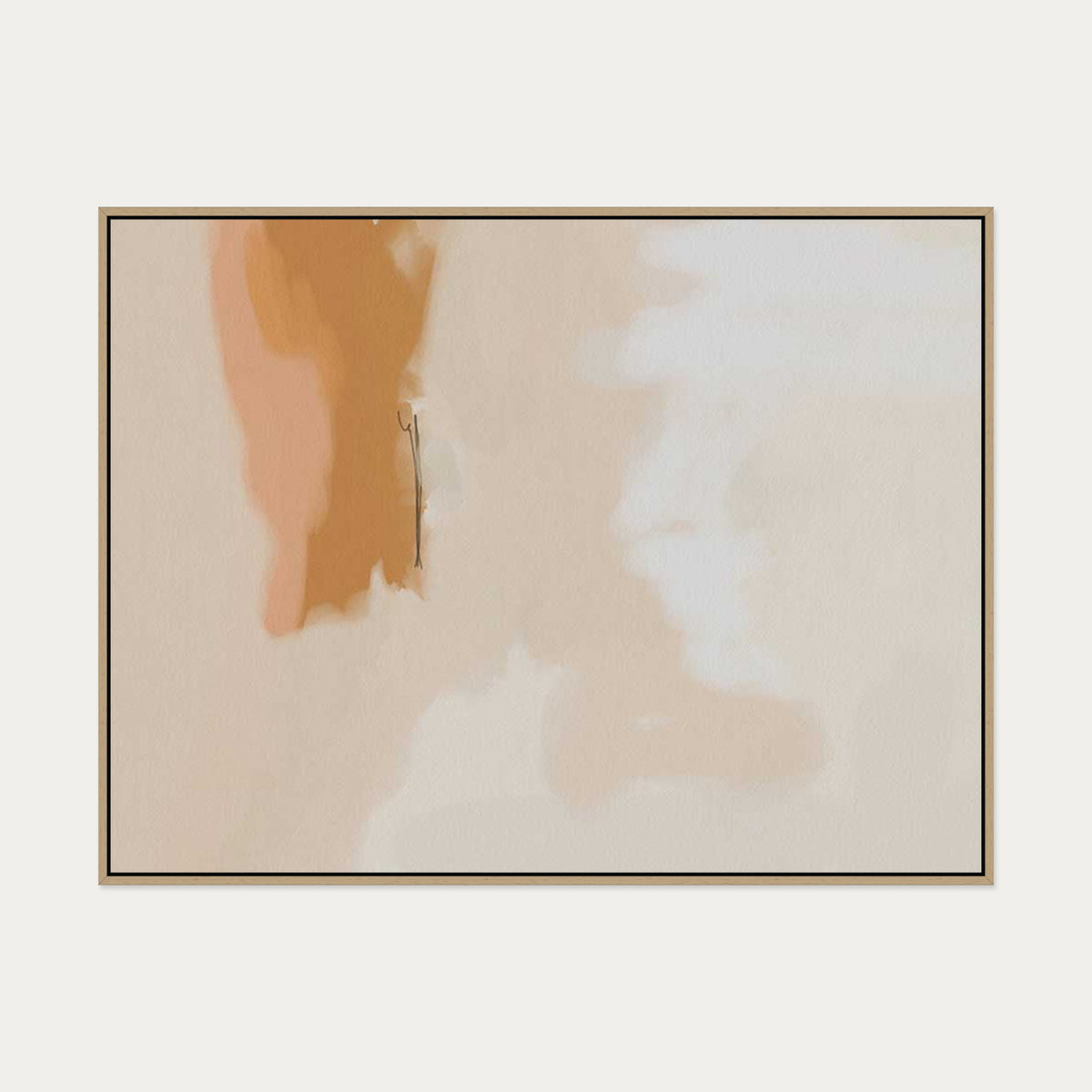 Neutral Blush Canvas Art — 90 x 120 cm — Oak Frame