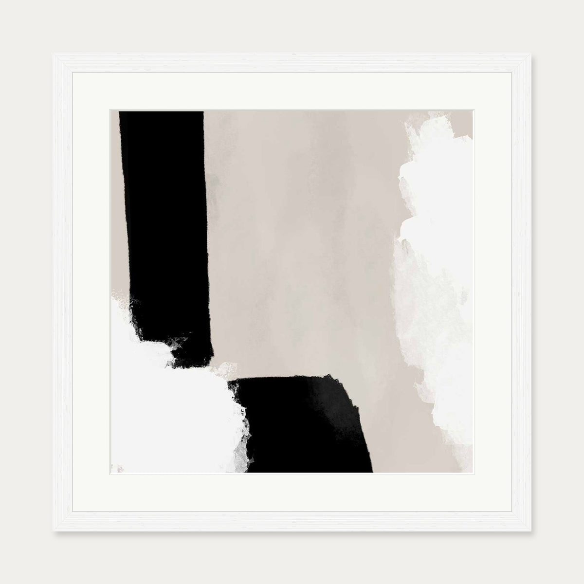 Neutral Haze III Art Print — 50 x 50 cm — White Frame