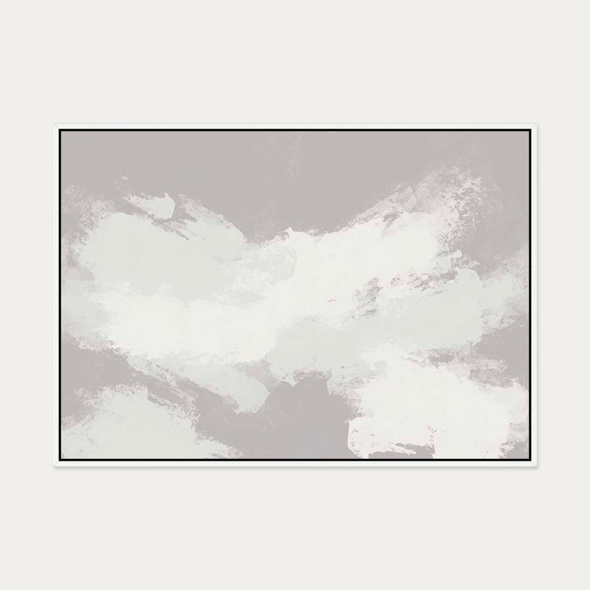 Neutral Notes No5 Canvas Art — 70 x 100 cm — White Frame