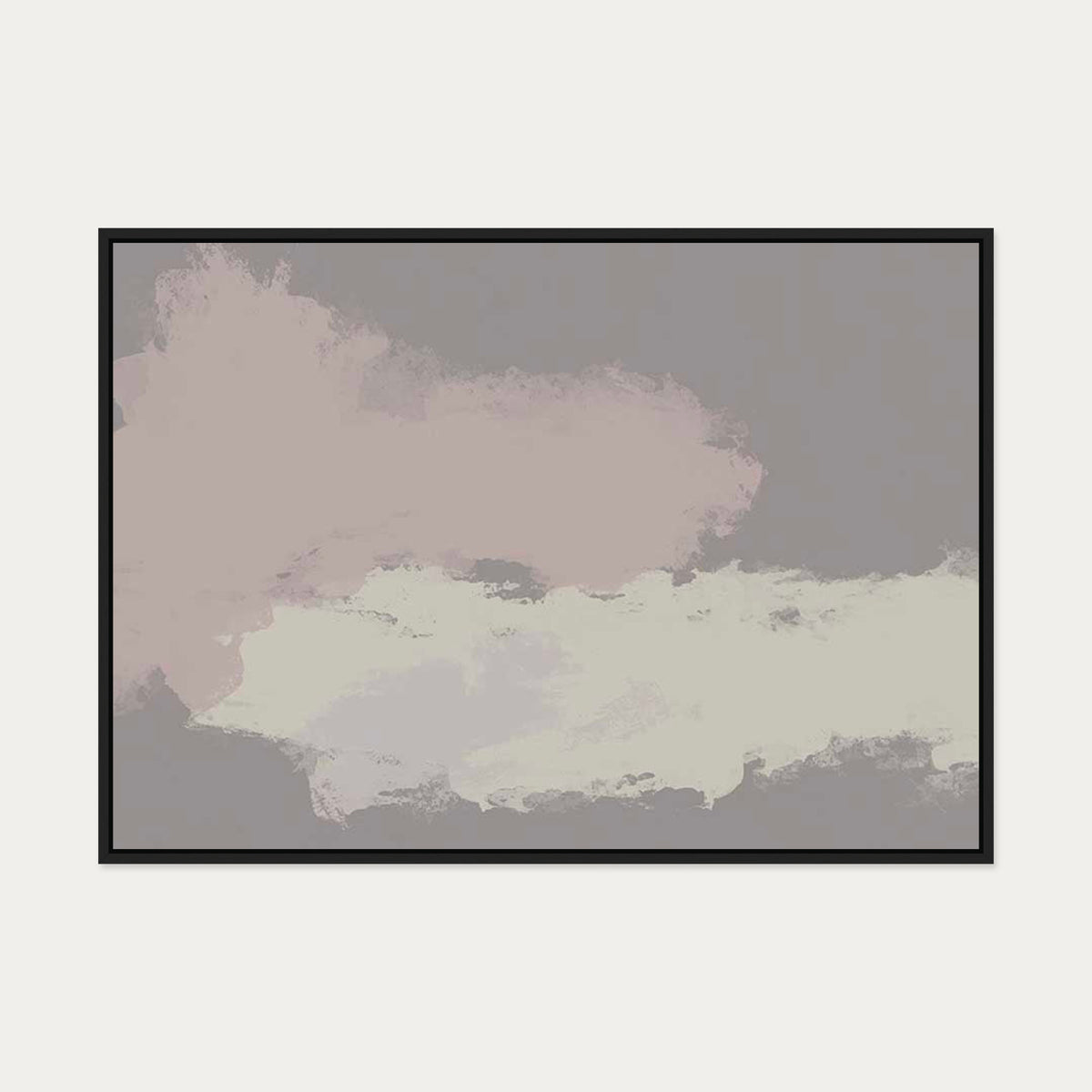 Neutral Notes No6 Canvas Art — 70 x 100 cm — Black Frame