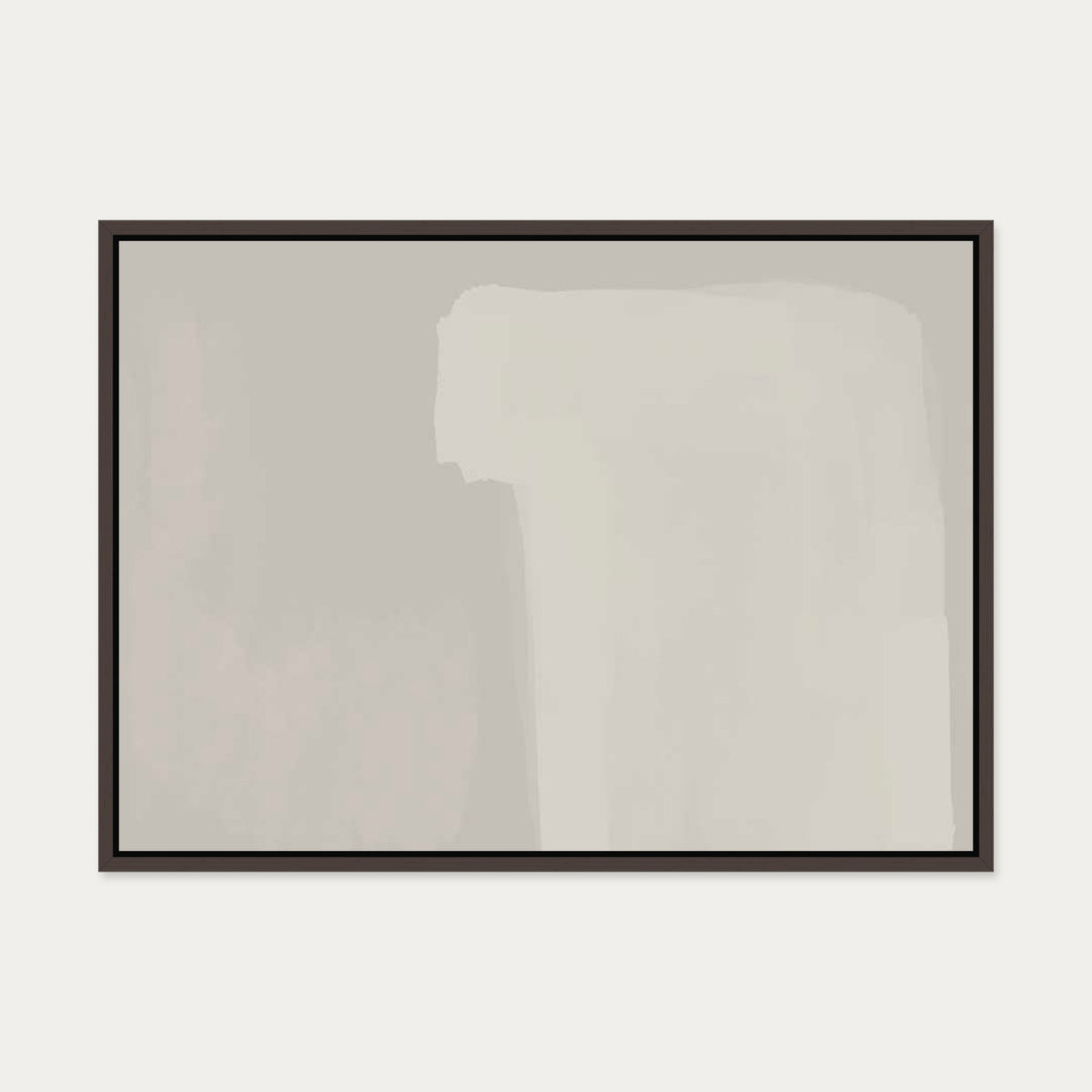 Neutral Notes No7 Canvas Art — 50 x 70 cm — Brown Frame