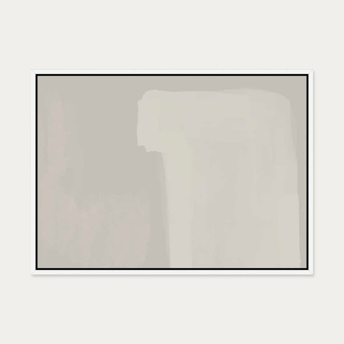Neutral Notes No7 Canvas Art — 50 x 70 cm — White Frame