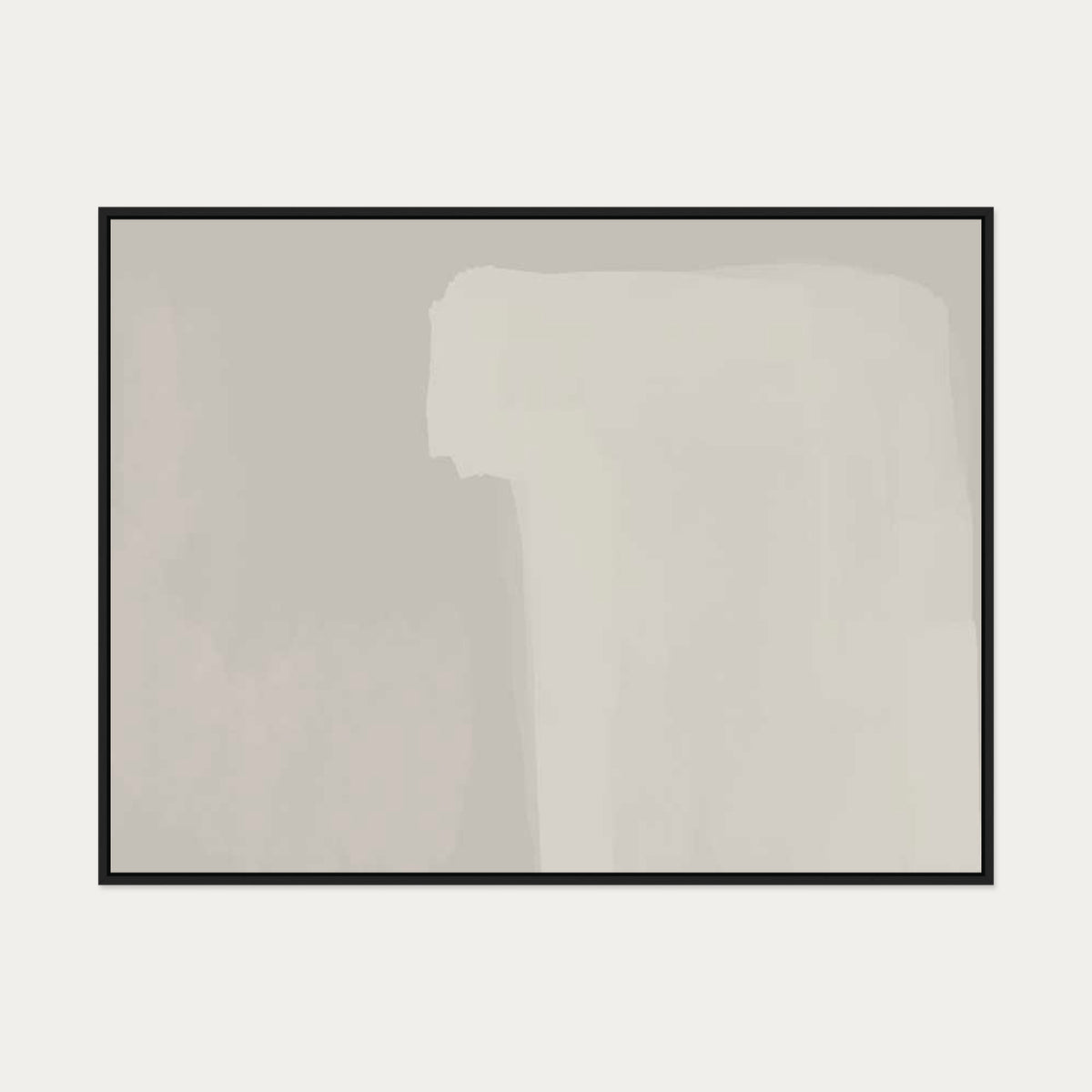 Neutral Notes No7 Canvas Art — 90 x 120 cm — Black Frame