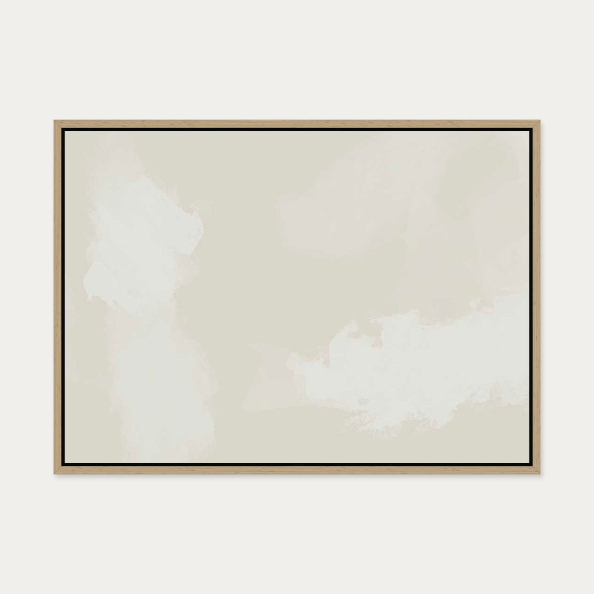Neutral Skies Canvas Art — 50 x 70 cm — Oak Frame