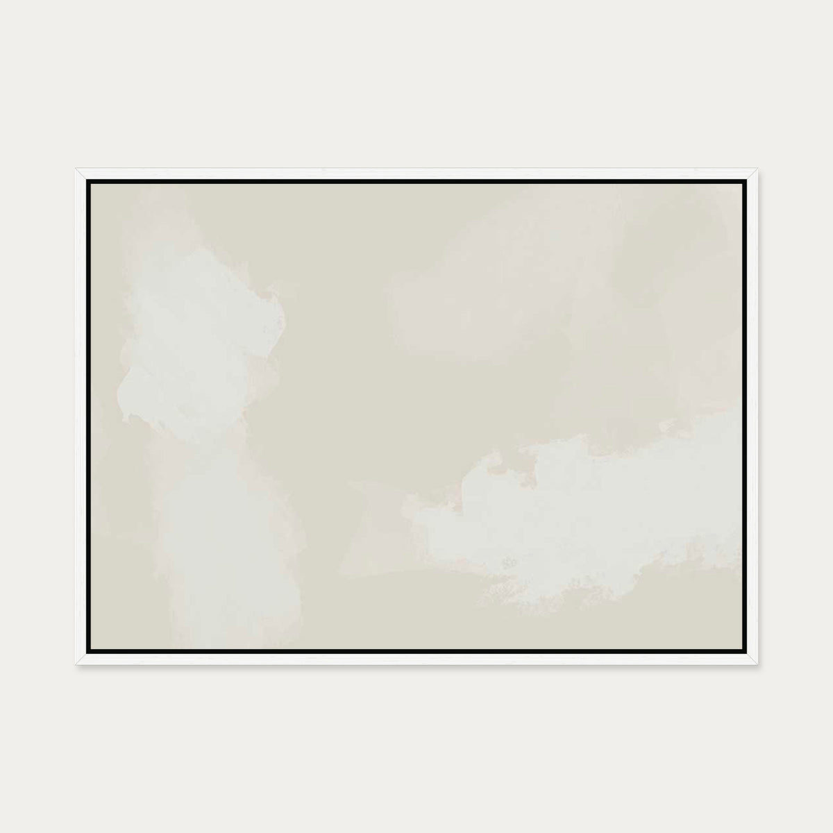 Neutral Skies Canvas Art — 50 x 70 cm — White Frame