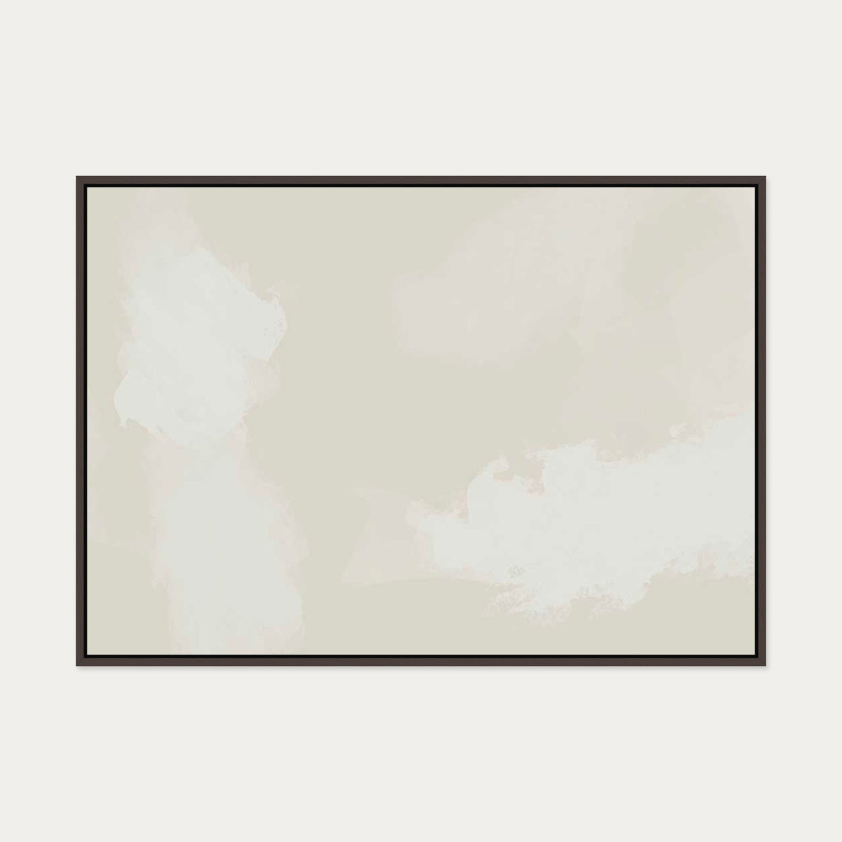 Neutral Skies Canvas Art — 70 x 100 cm — Brown Frame