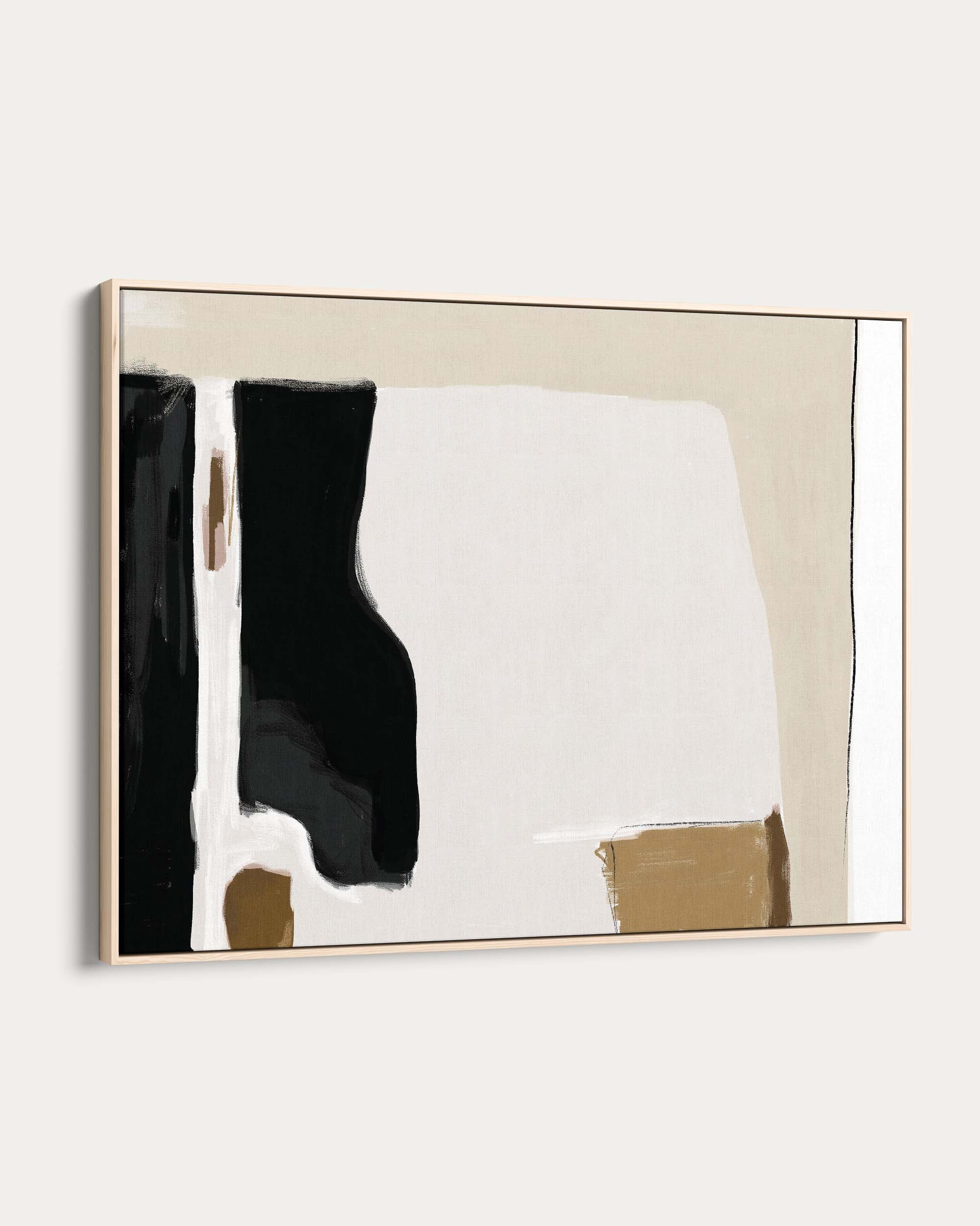 Abstract Pastel Beige Canvas Art