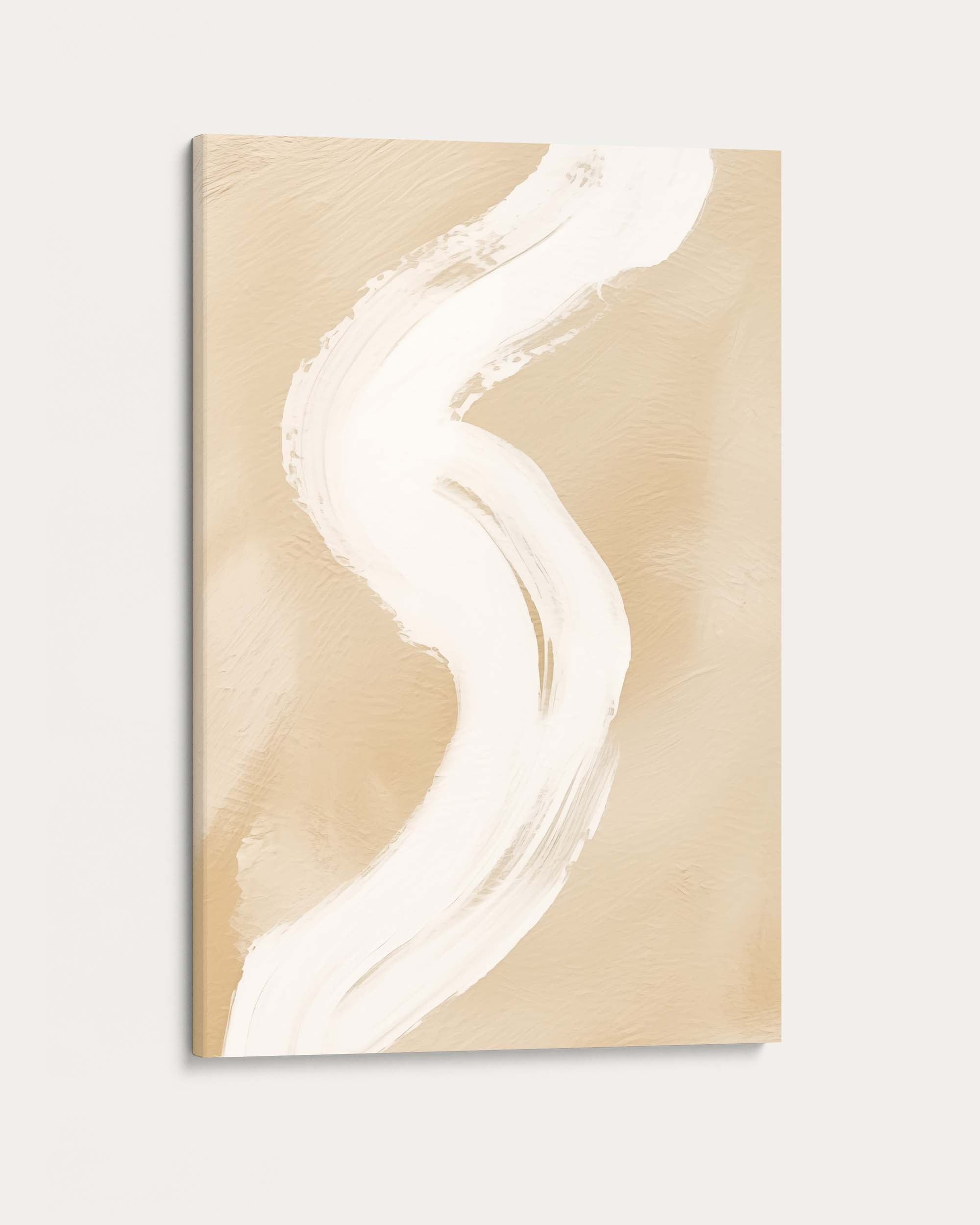 White Brushstroke Art Print
