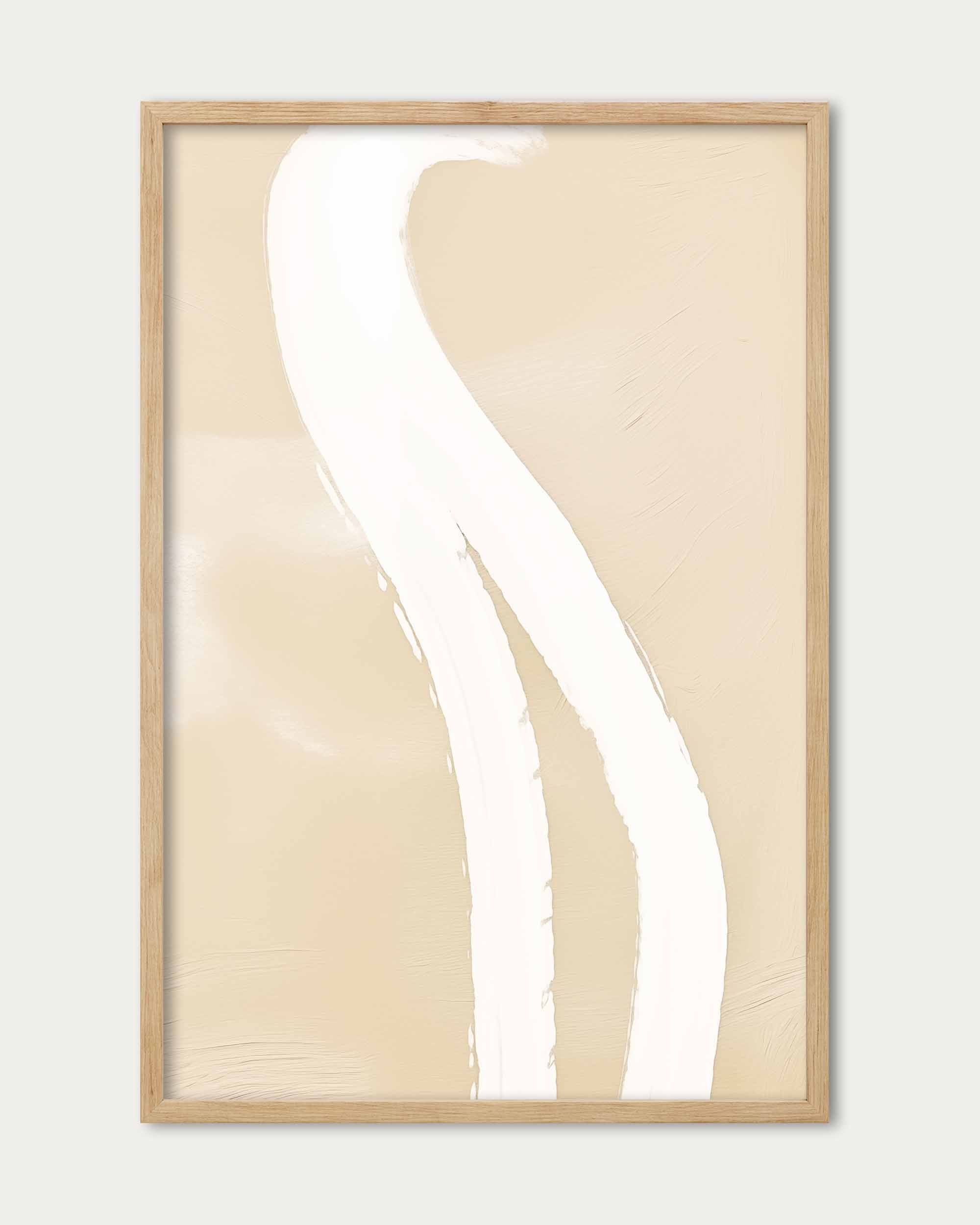 White Brushstroke II Art Print