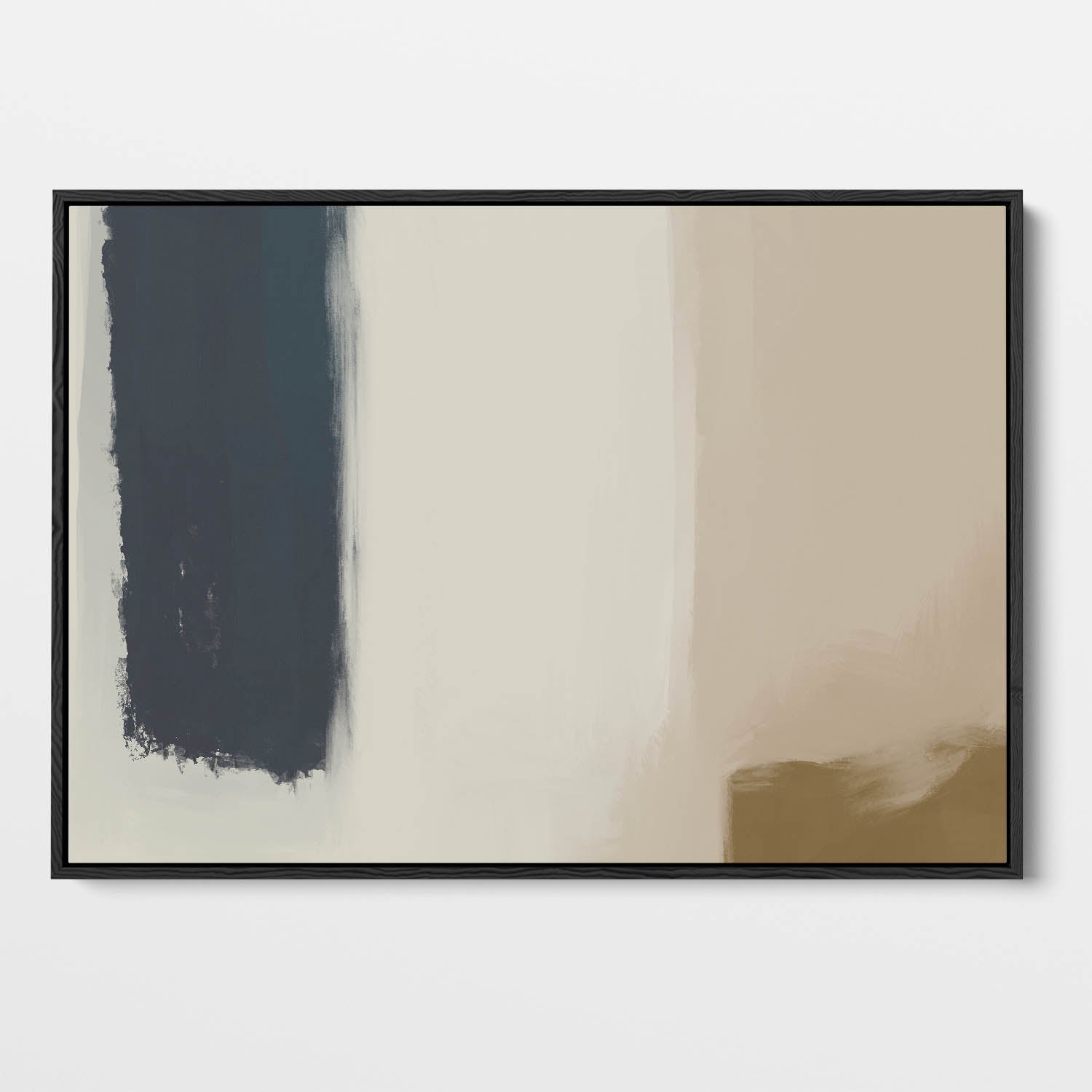 Neutral Brushed Haze Framed Canvas Art-framed-Canvas Prints-Abstract House