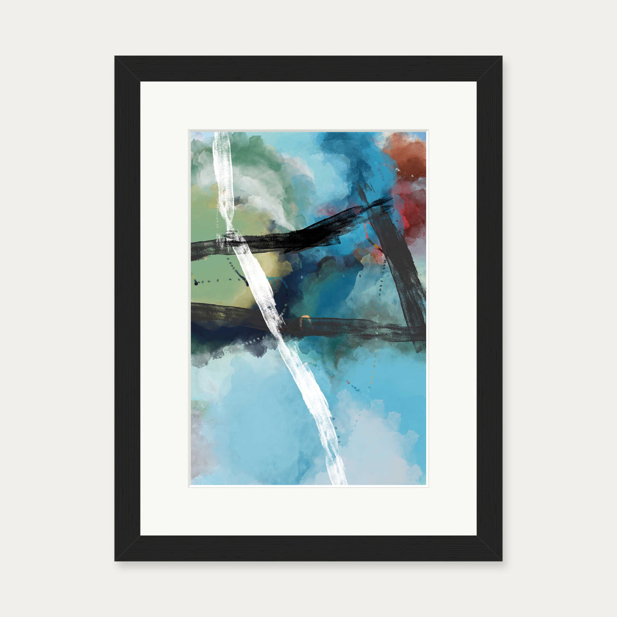 New Contemporary Art Print — 30 x 40 cm — Black Frame