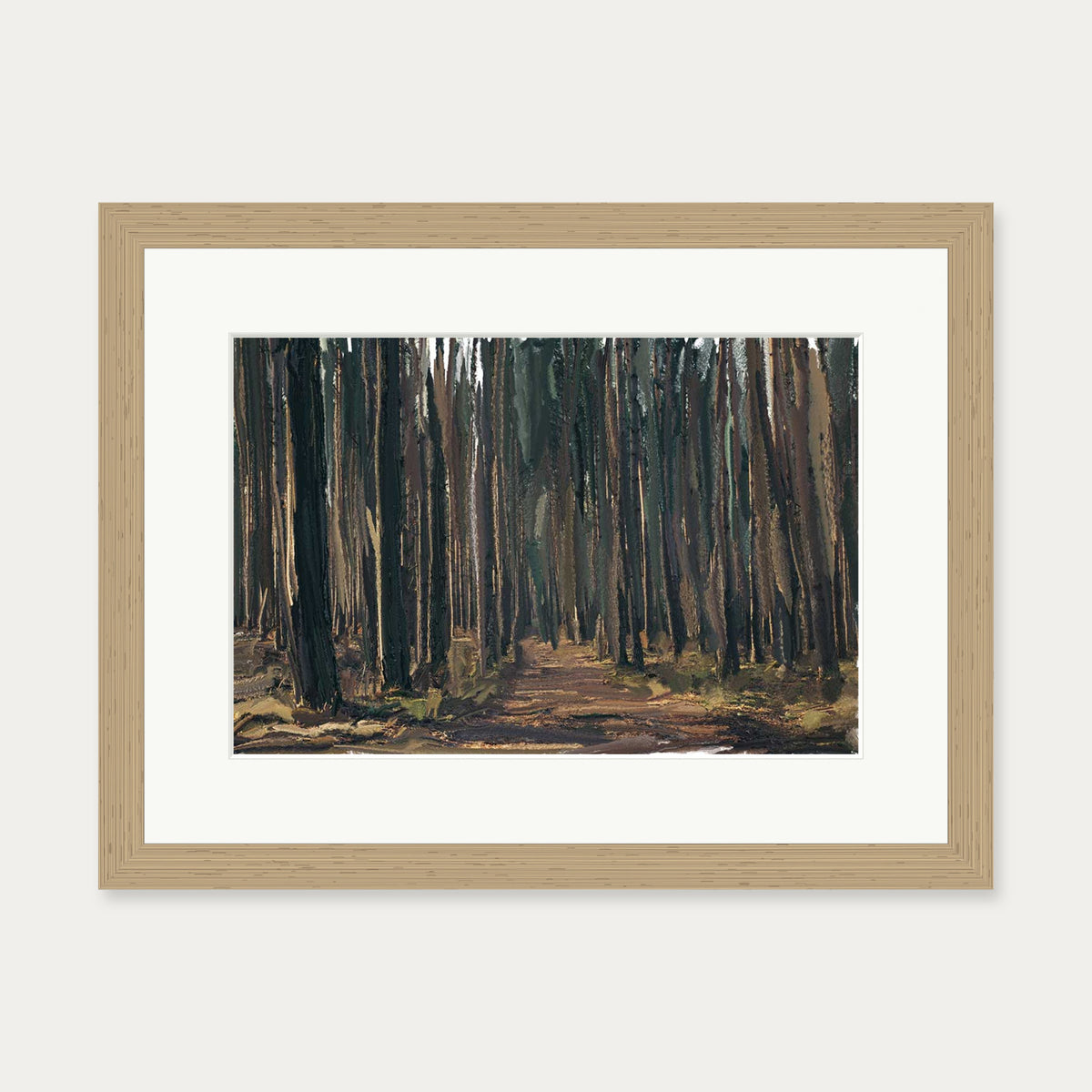 Norwegian Landscape Art Print — 30 x 40 cm — Oak Frame