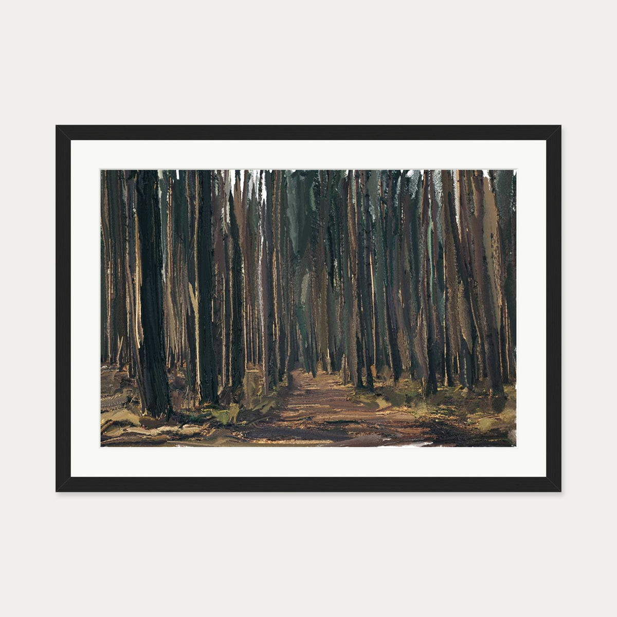 Norwegian Landscape Art Print — 50 x 70 cm — Black Frame