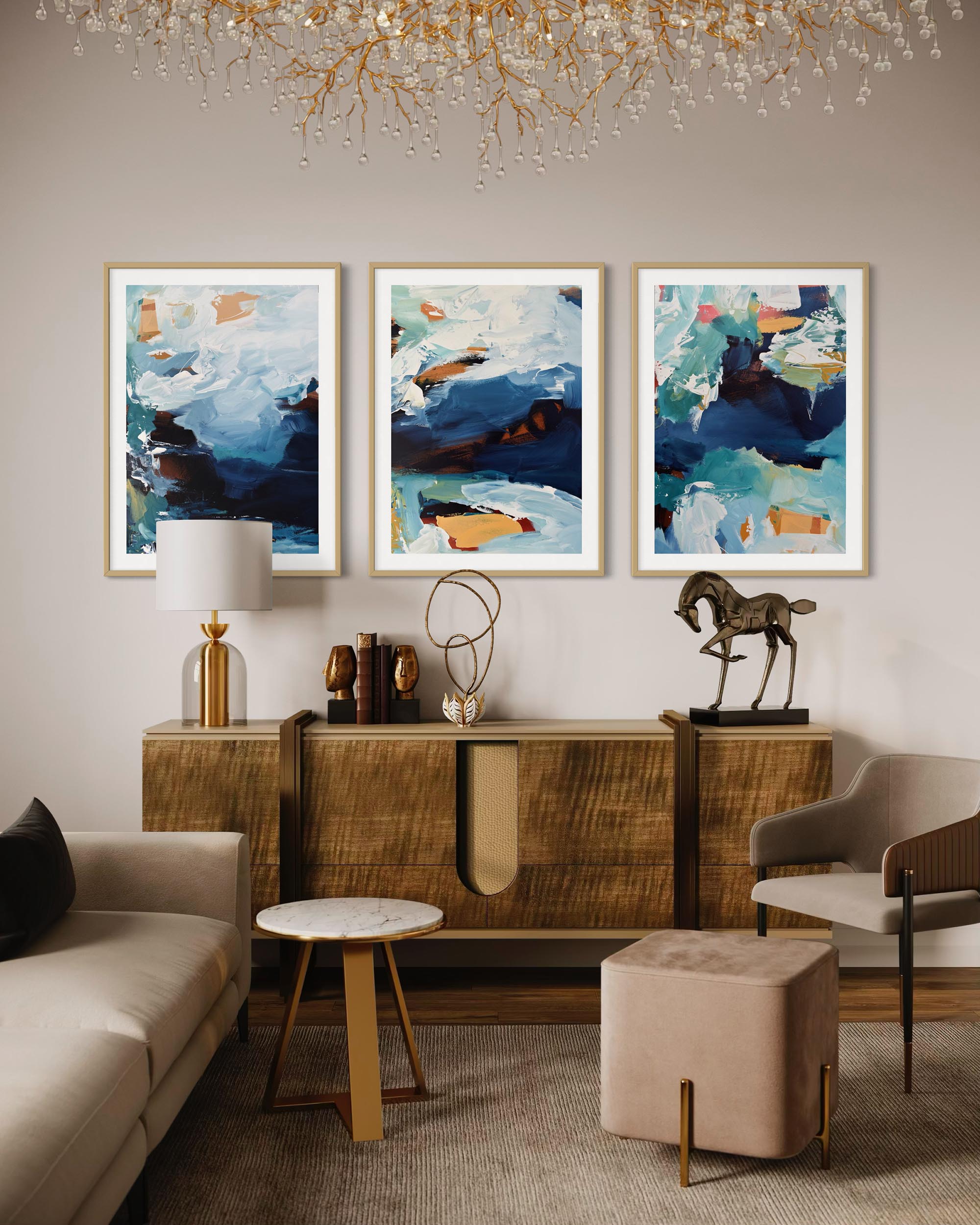 Navy Shore - Print Set Of 3