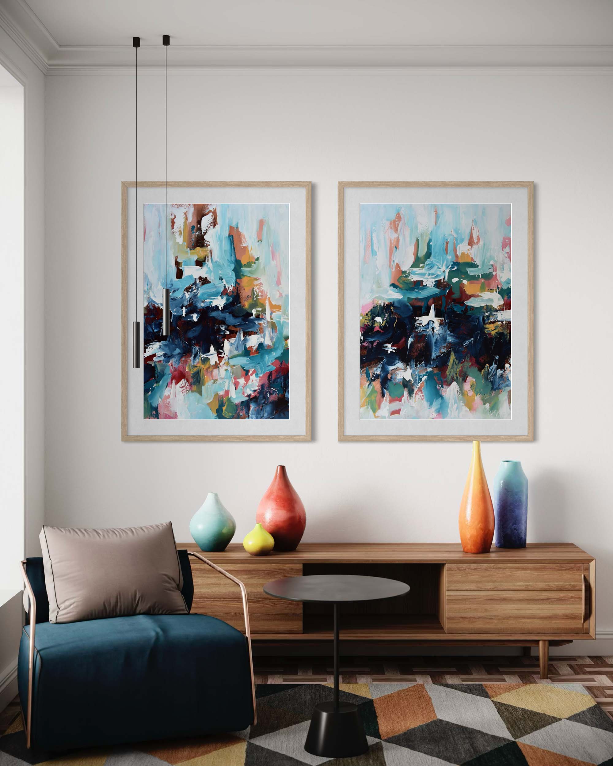 Vibrant Landscape Print Set Of 2