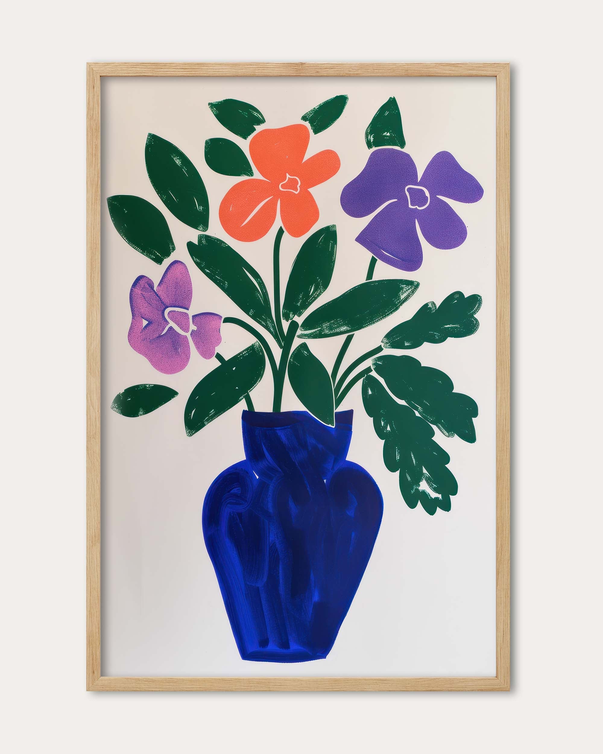 Blue Vase Sketch Art Print