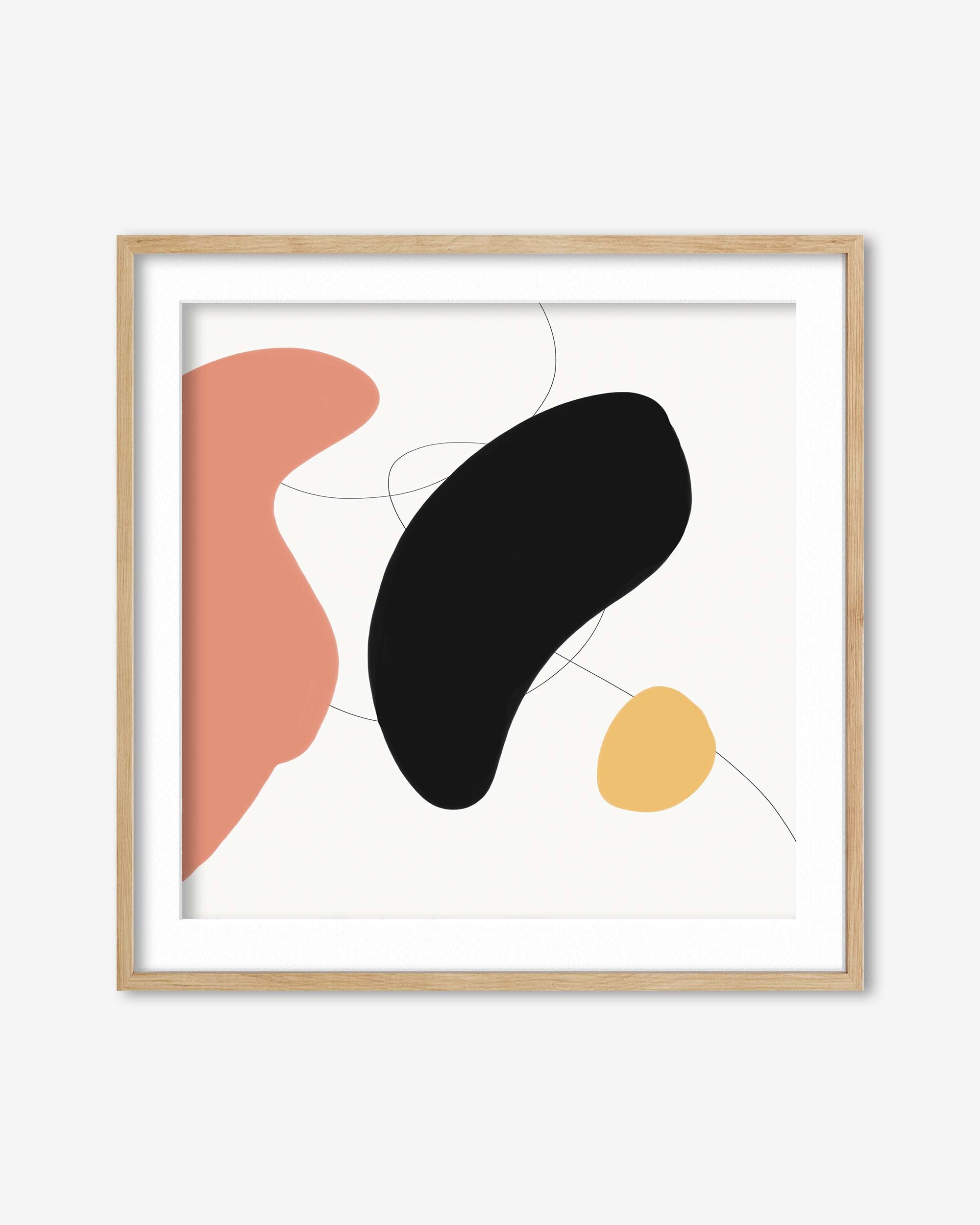 Abstract Bean Shapes Art Print