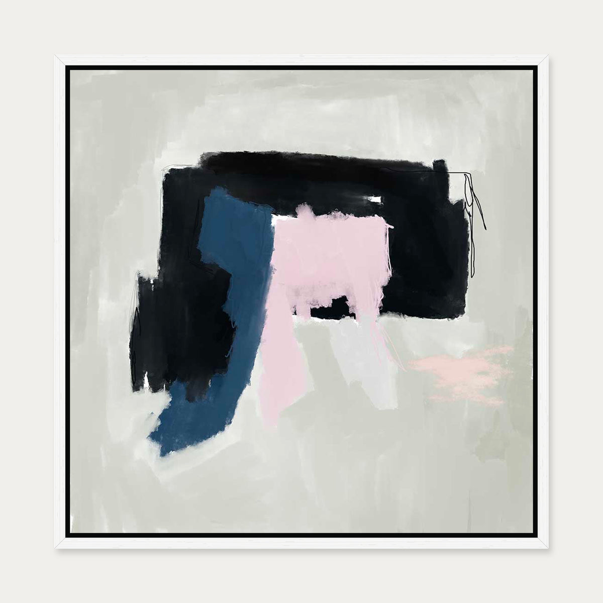 Obsession Canvas Art — 50 x 50 cm — White Frame