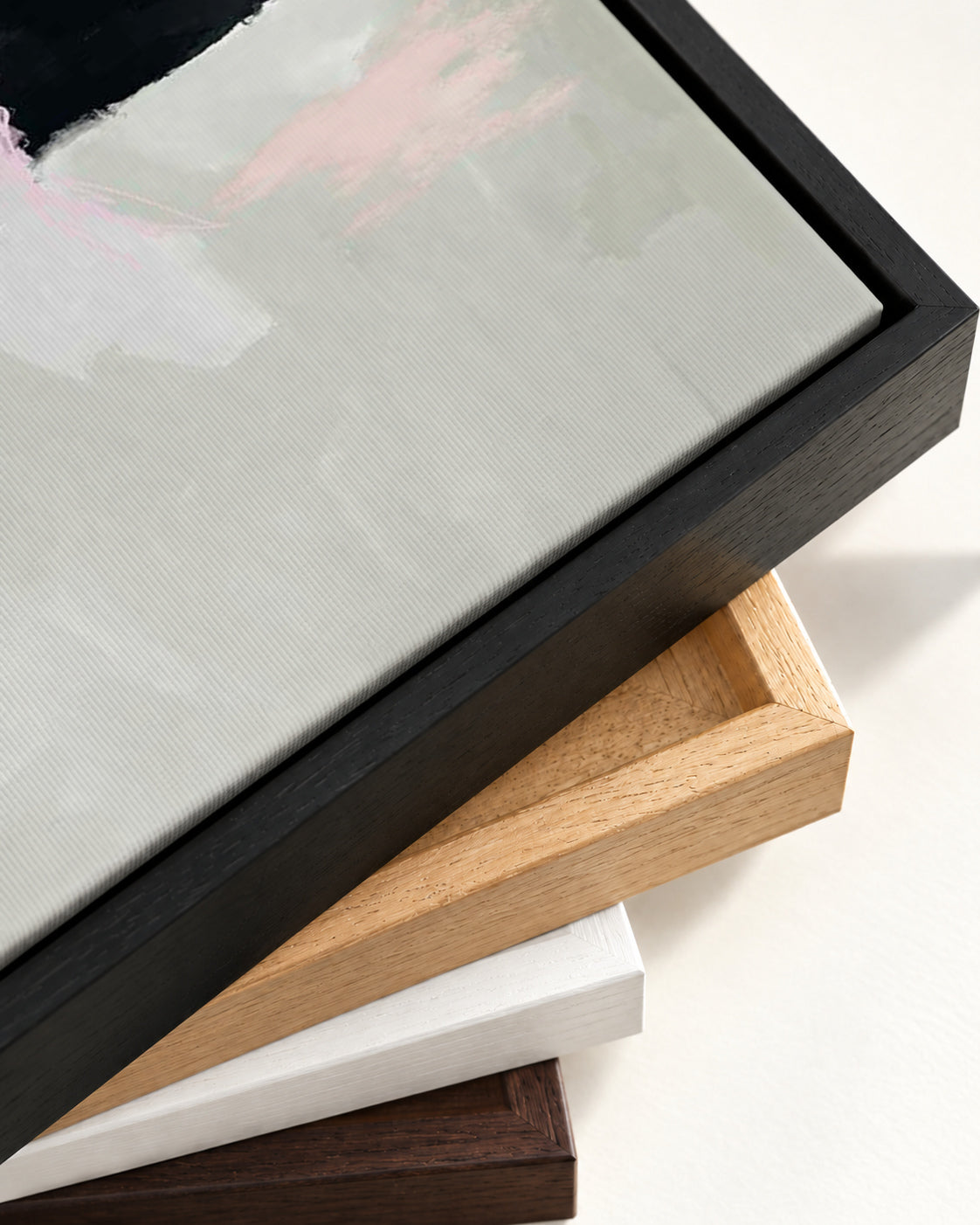 Obsession Canvas Art — framed canvas corner and wrapped canvas detail
