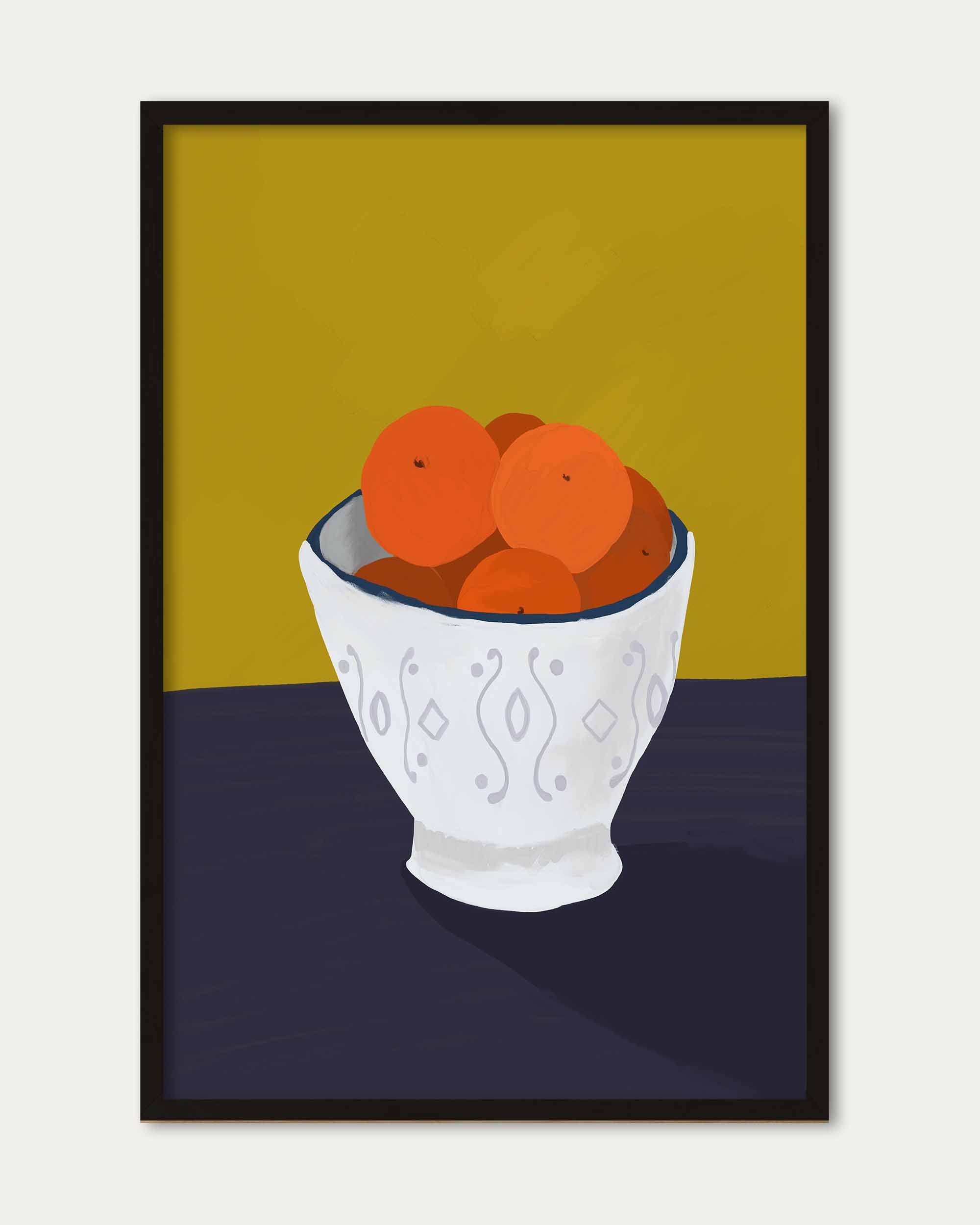 Oranges In a Bowl Wall Art