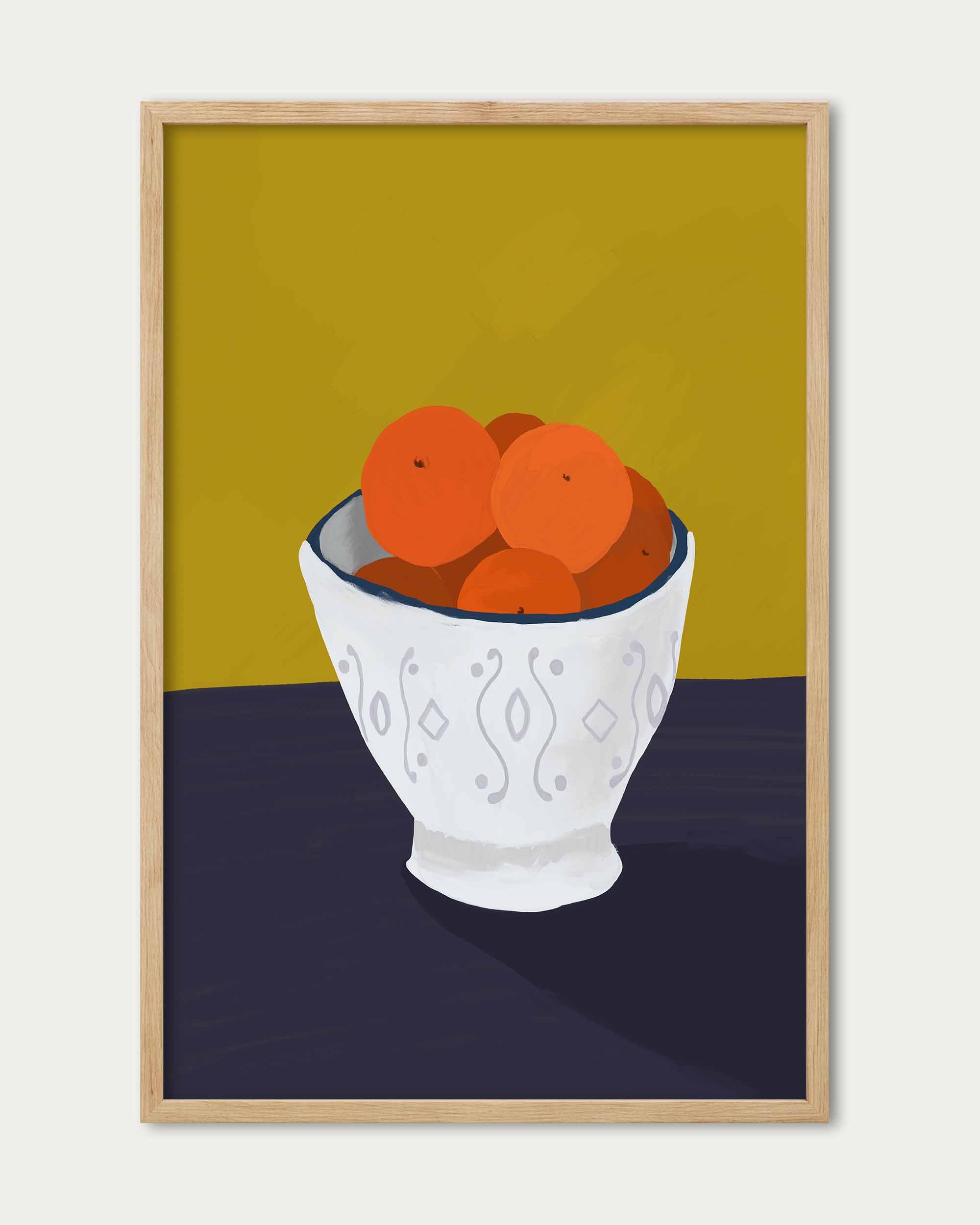 Oranges In a Bowl Wall Art