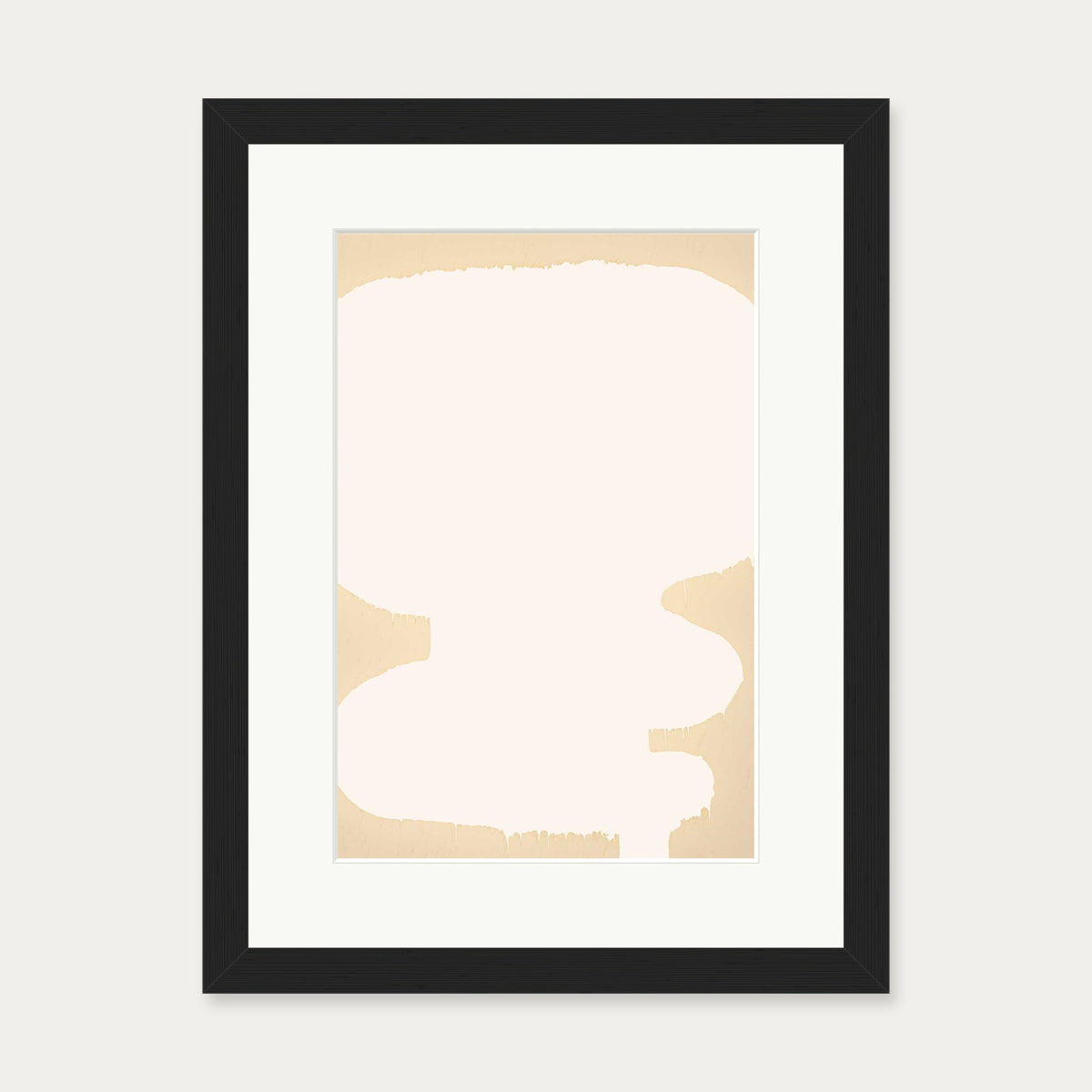 Organic Beige Art Print — 30 x 40 cm — Black Frame