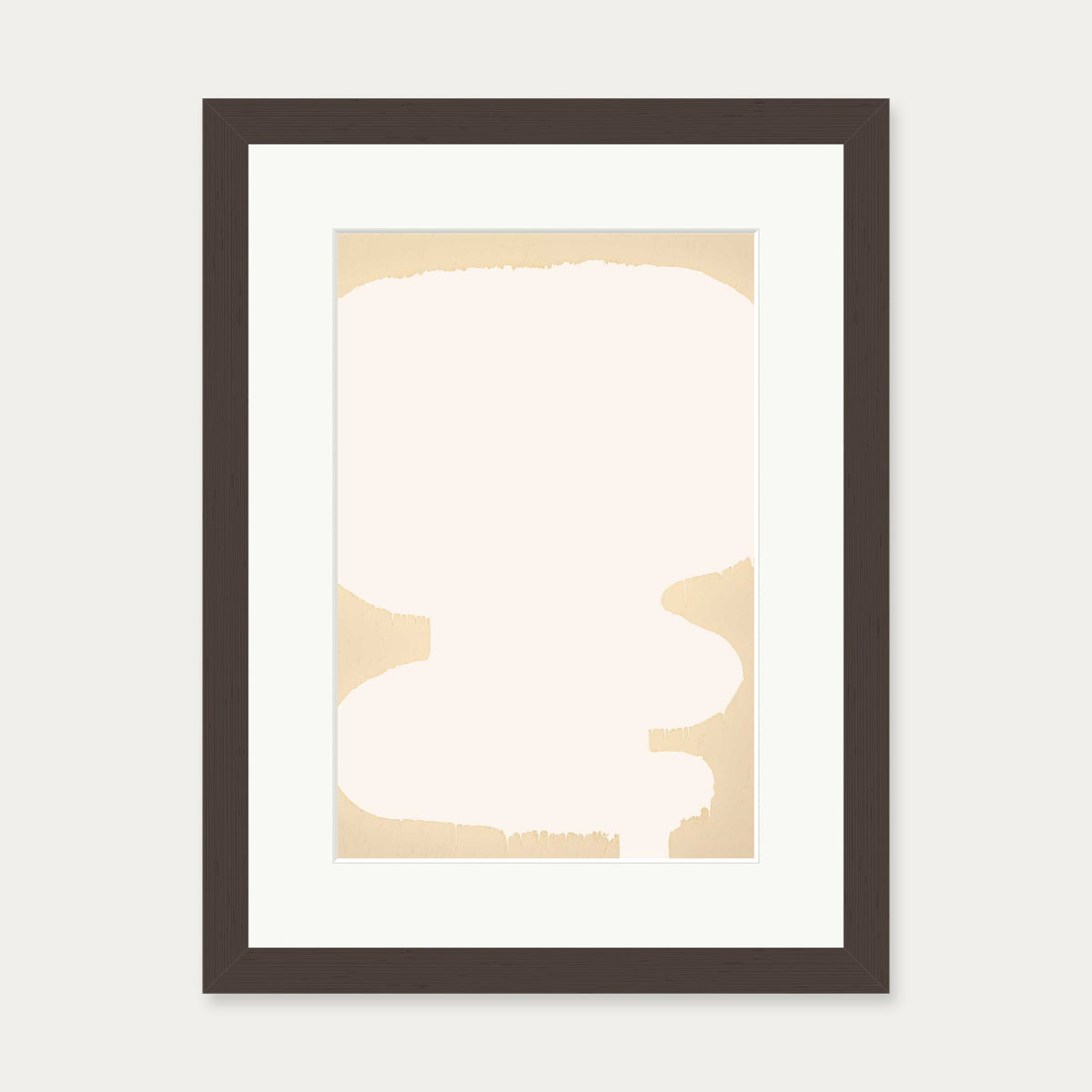Organic Beige Art Print — 30 x 40 cm — Brown Frame
