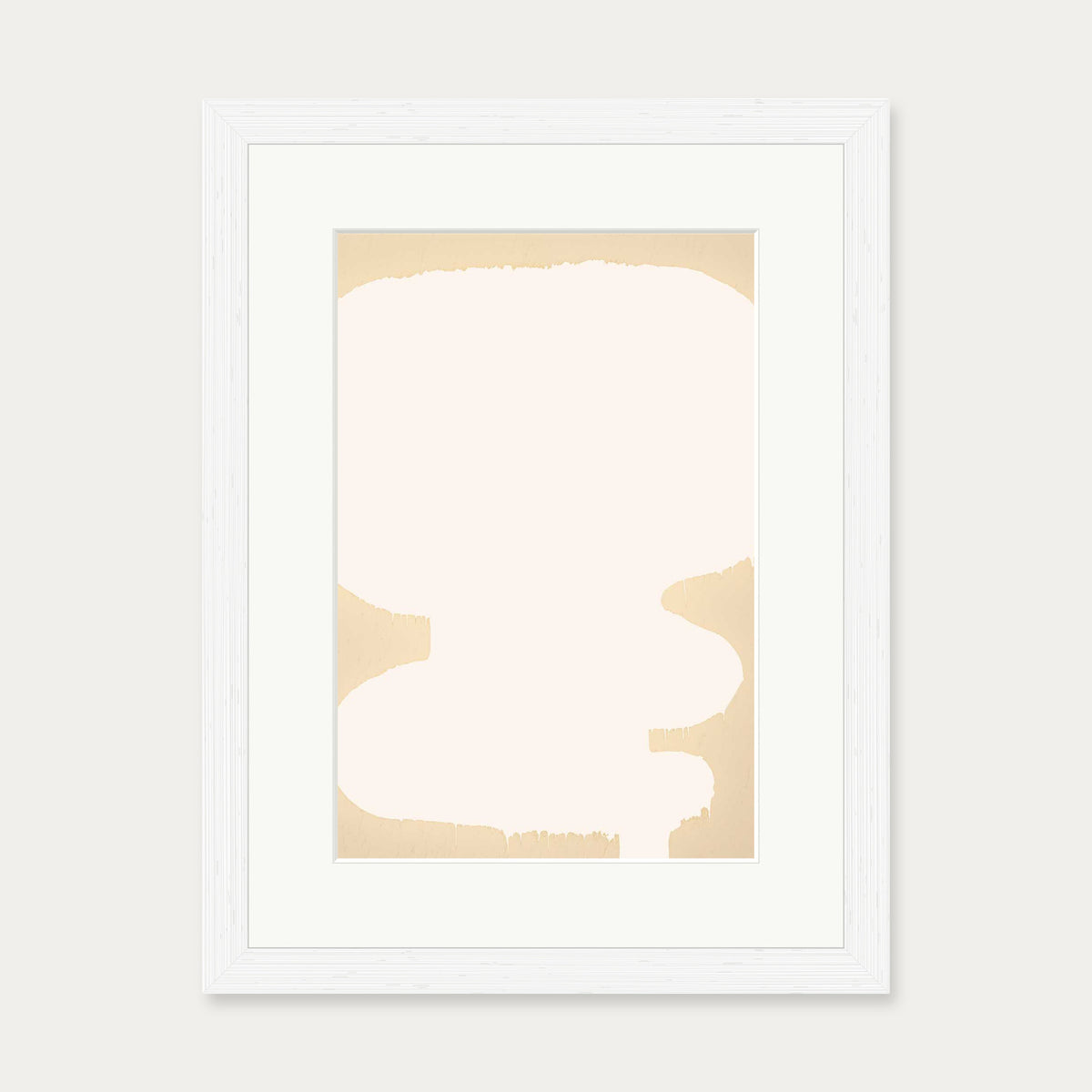 Organic Beige Art Print — 30 x 40 cm — White Frame