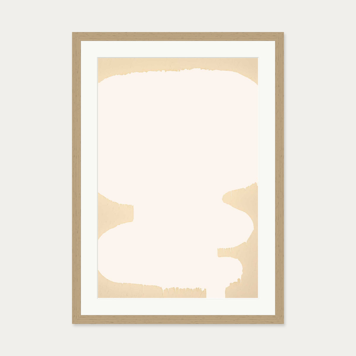 Organic Beige Art Print — 50 x 70 cm — Oak Frame