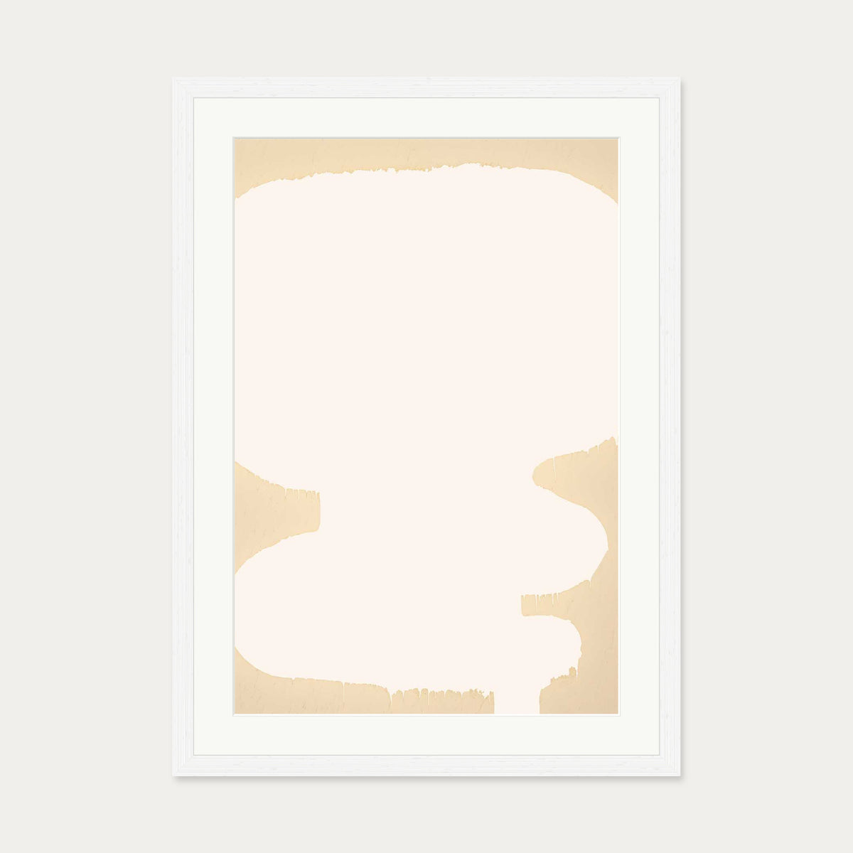 Organic Beige Art Print — 50 x 70 cm — White Frame