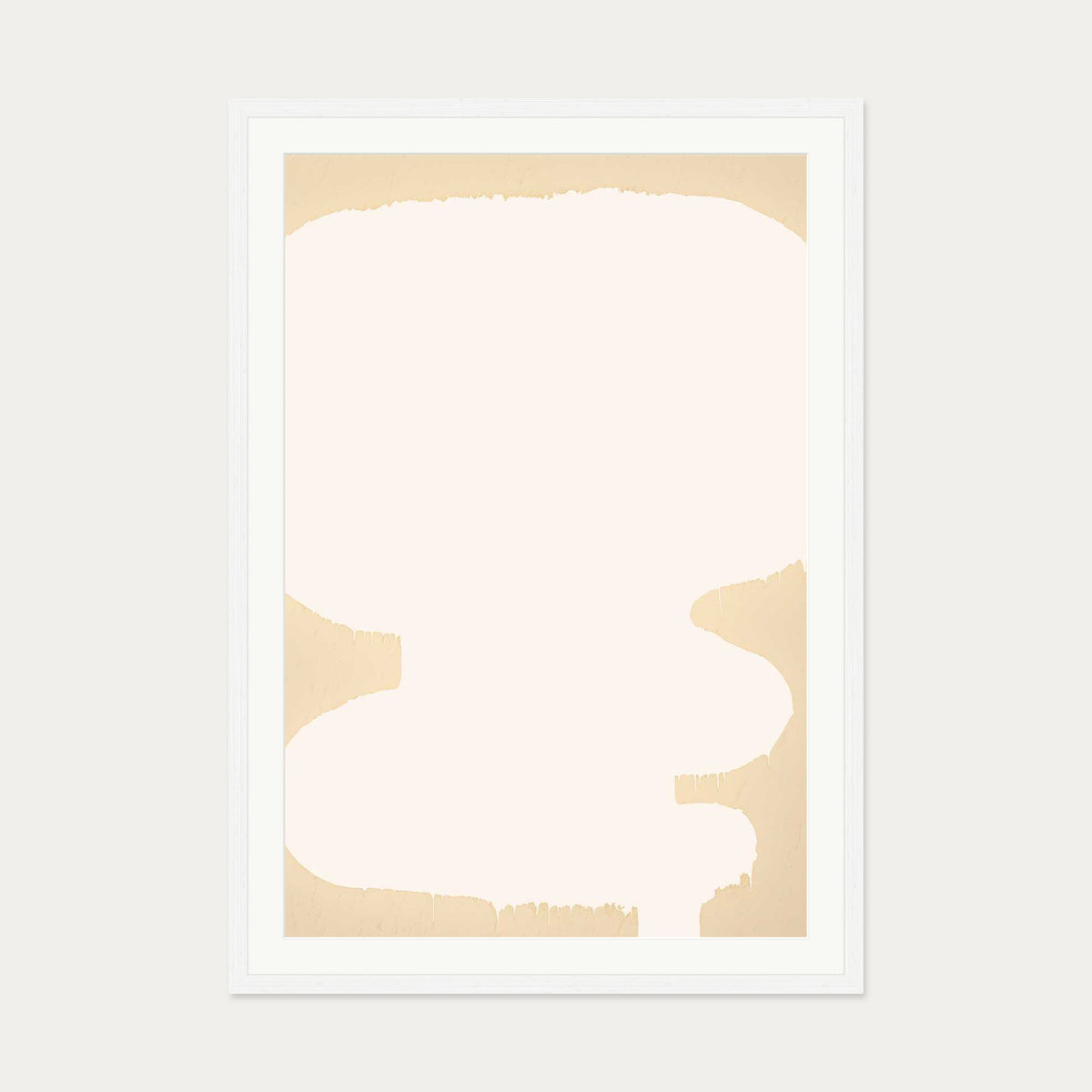 Organic Beige Art Print — 70 x 100 cm — White Frame