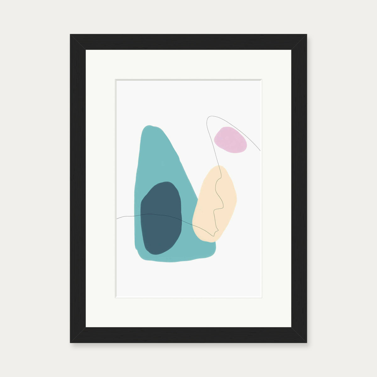 Organic Illustration Art Print — 30 x 40 cm — Black Frame