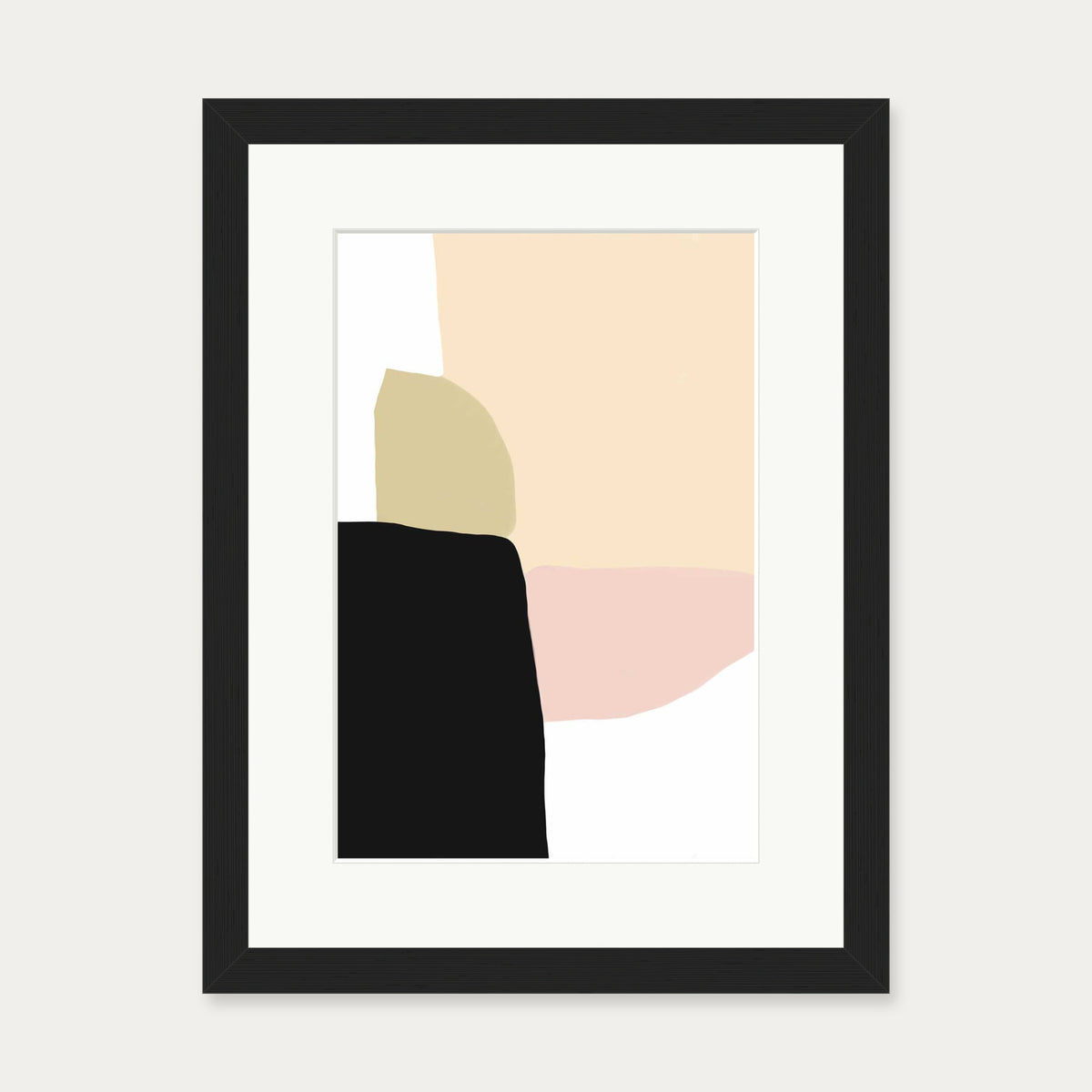 Organic Pastel Stack Art Print — 30 x 40 cm — Black Frame