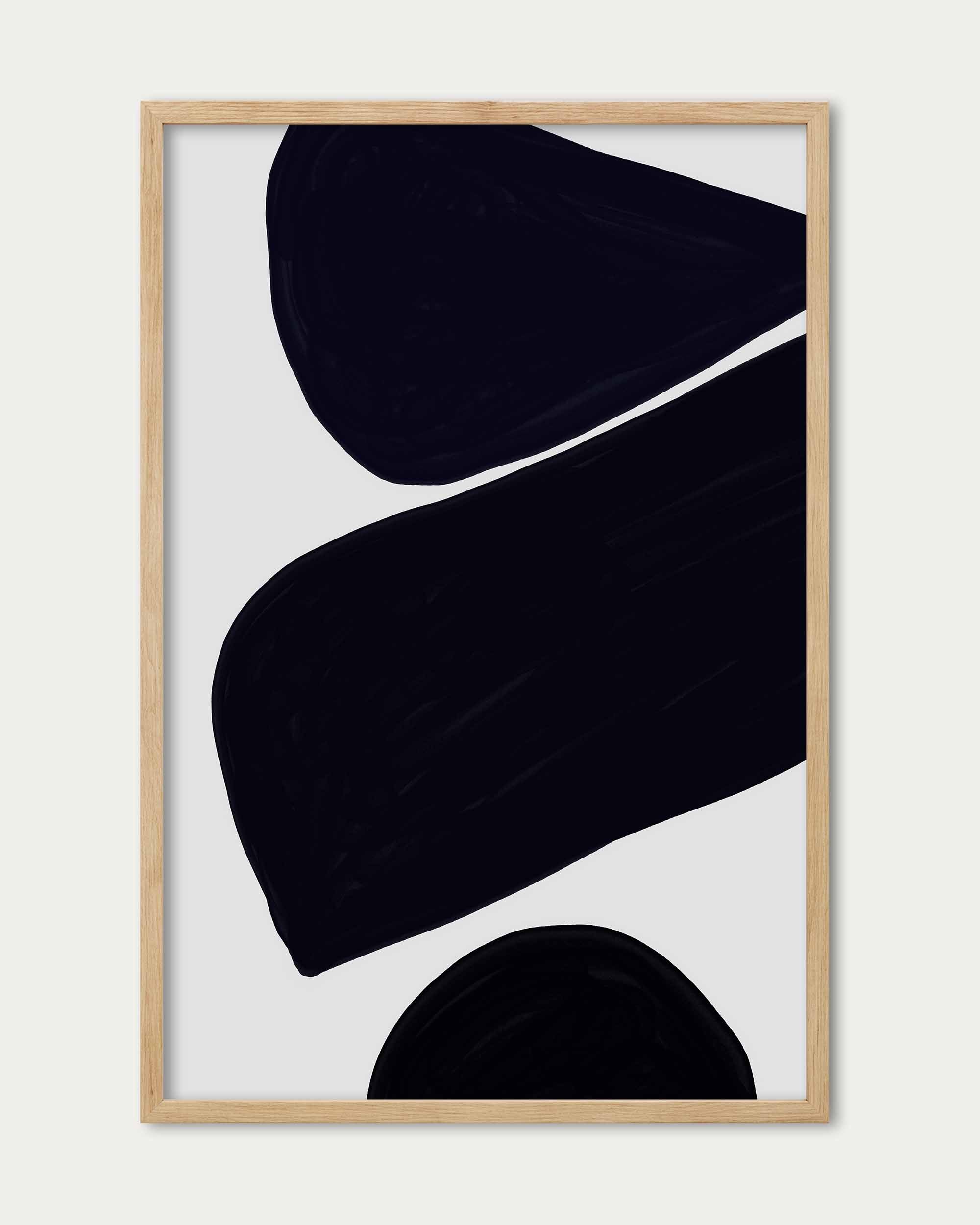 Balancing Shapes Monochrome Wall Art